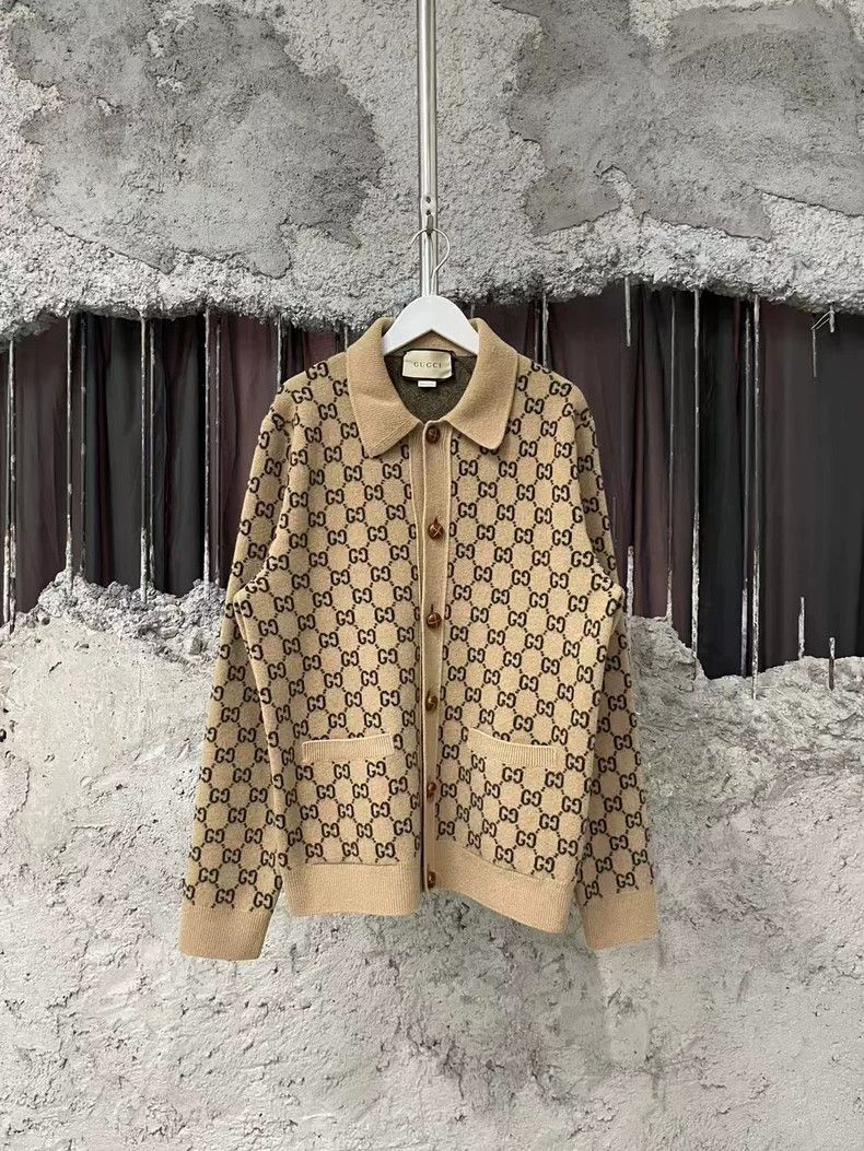 Gucci Gucci Monogram Wool Cardigan Jacket-dmc Size US S / EU 44-46 / 1 - 1 Thumbnail