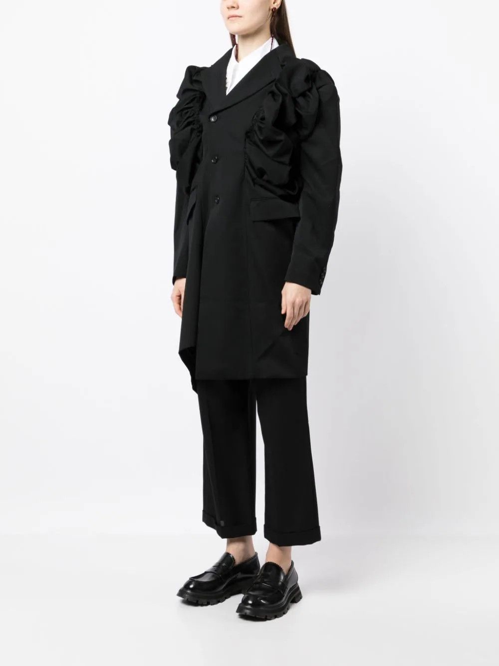 Comme des Garcons o1mle0824 Asymmetric Oversized Blazer in Black Size XS / US 0-2 / IT 36-38 - 3 Thumbnail