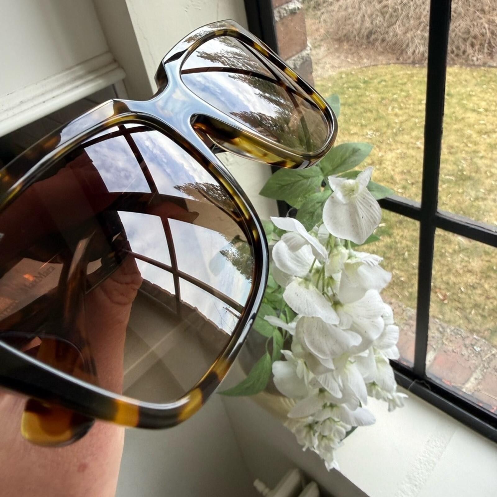 Max Mara Max Mara Glimpse2 Blonde Havana Tortoiseshell Sunglasses Size ONE SIZE - 4 Thumbnail