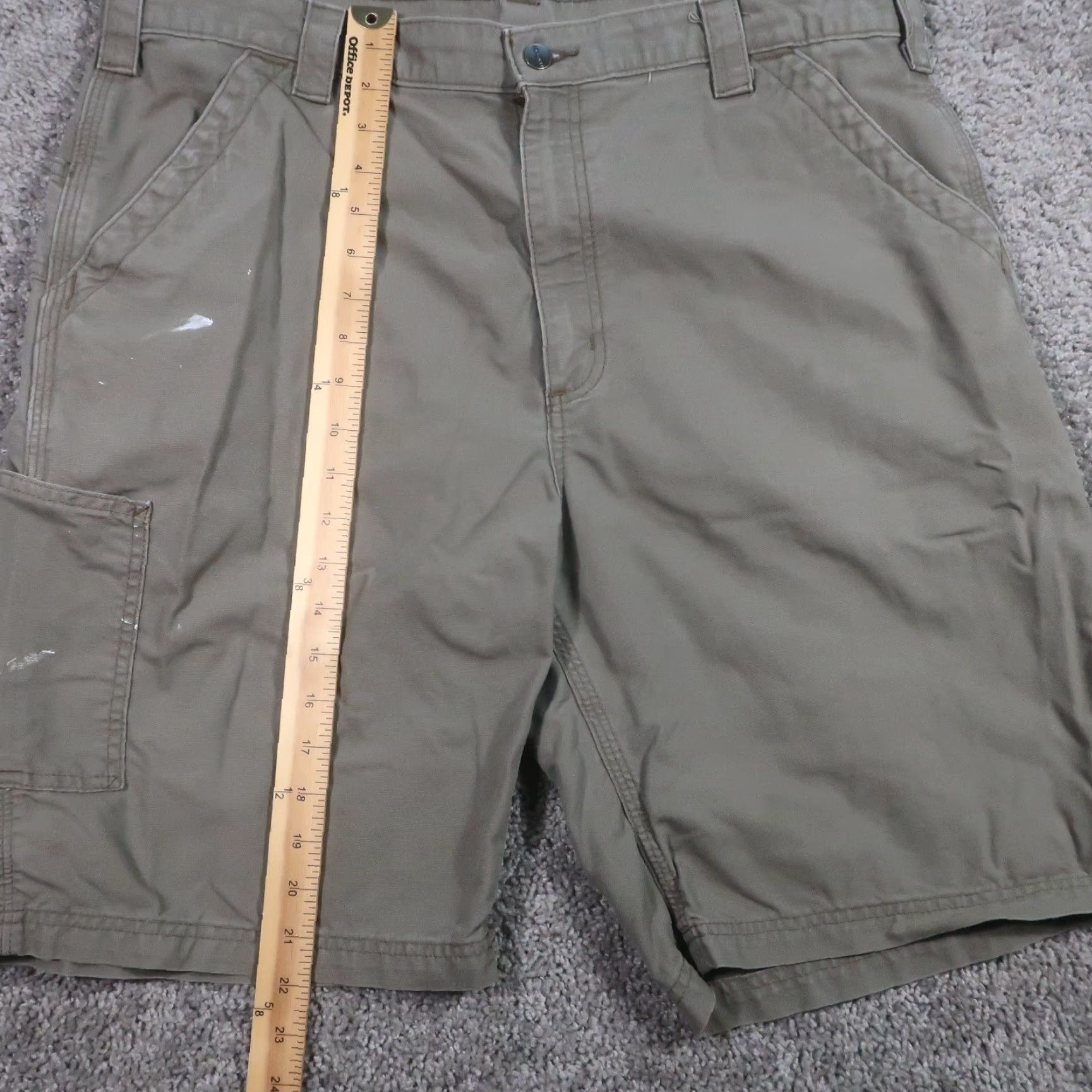 Carhartt Carhartt Carpender Shorts Mens 38 Cotton Canvas Brown Solid Cargo Pocket Hammer Loop Belt Loops Relaxed Fit Casual Workwear Seasonal 11in Inseam Mens Size US 38 / EU 54 - 4 Thumbnail