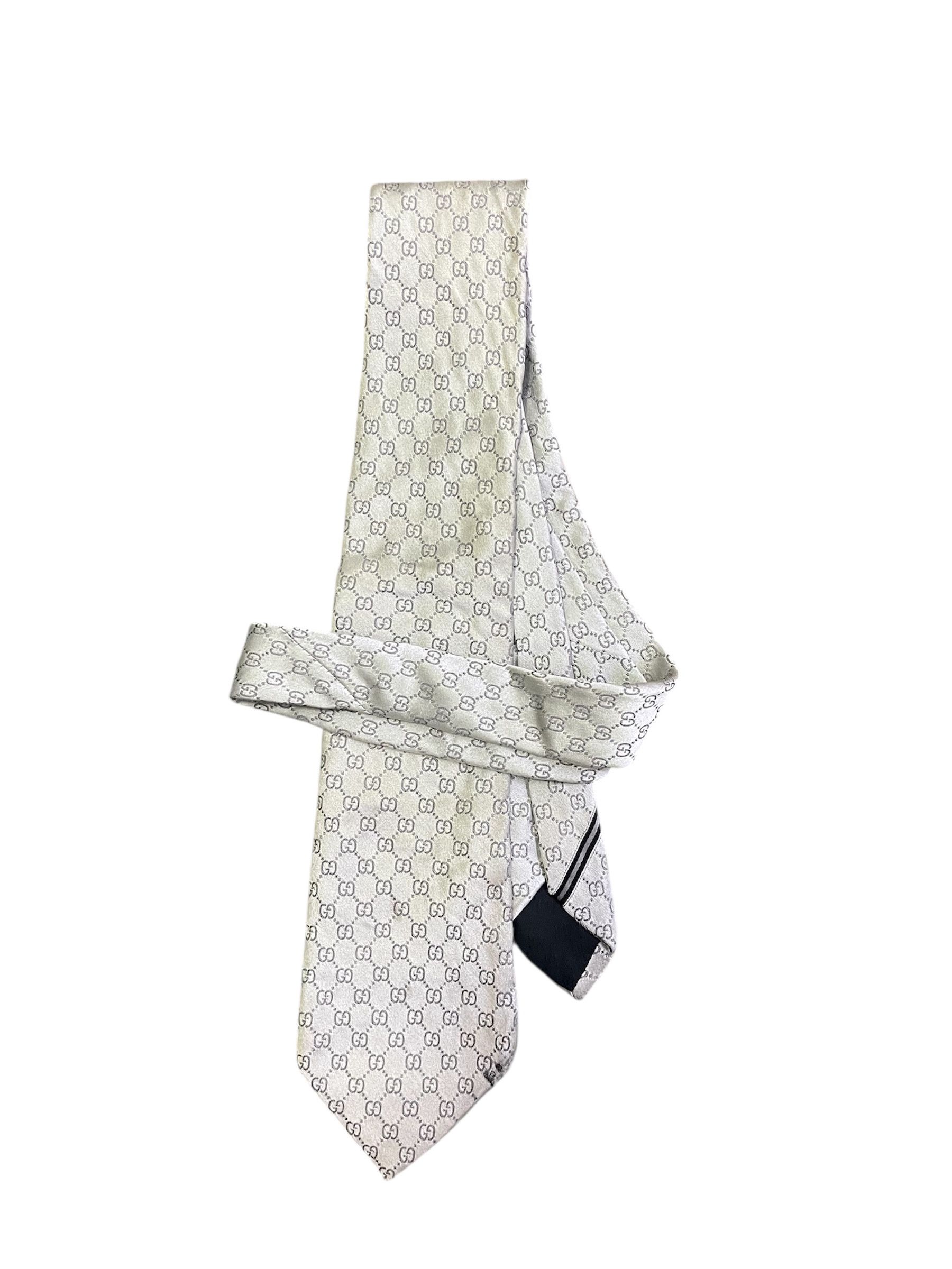 Gucci Gucci Necktie Silk Monogram Size ONE SIZE - 2 Thumbnail