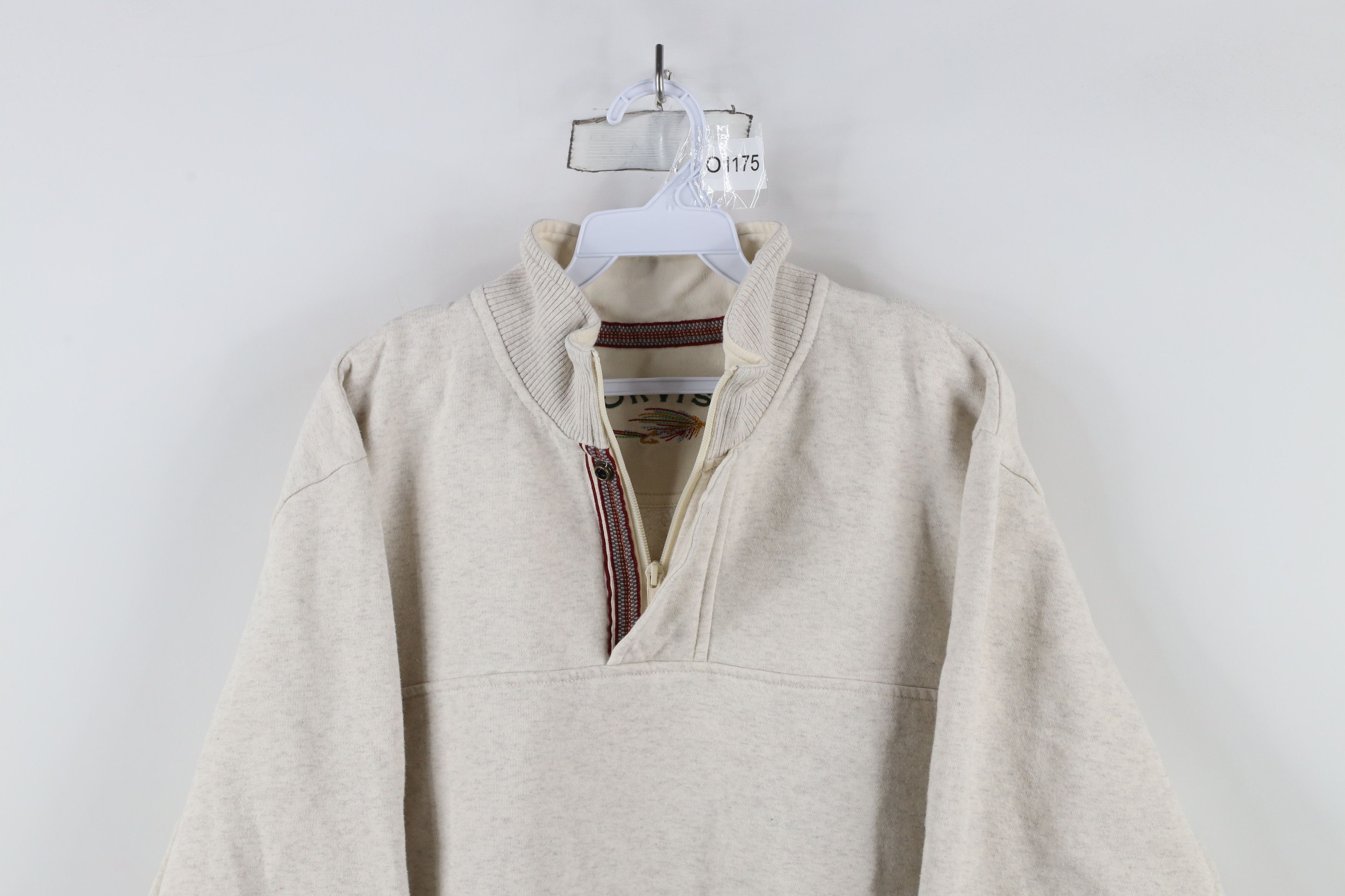 Orvis × Vintage Vintage Orvis Heavyweight Half Zip Pullover Sweatshirt Gray Size US L / EU 52-54 / 3 - 2 Thumbnail