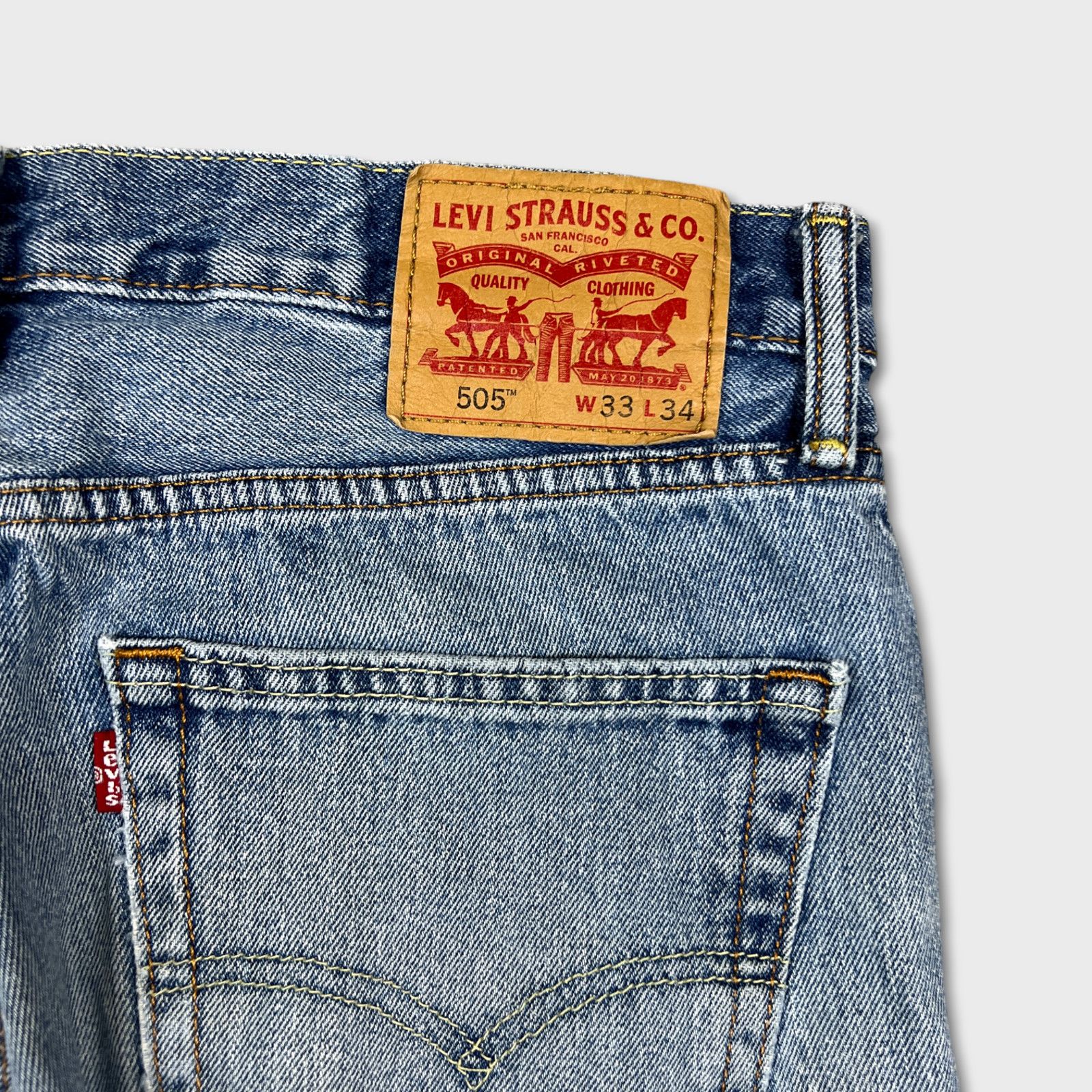 Levi's × Vintage Levi's 505 Jeans 34x32 Regular Fit Straight Leg Denim Pants Size US 34 / EU 50 - 8 Thumbnail