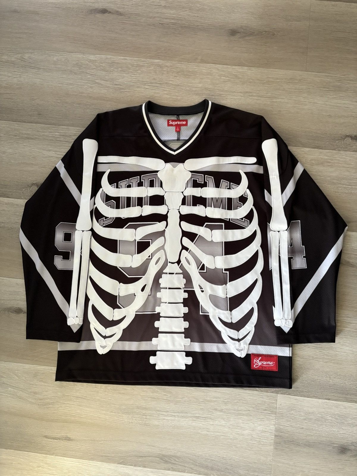 Supreme Supreme Bones Hockey Jersey FW23 Black | Grailed