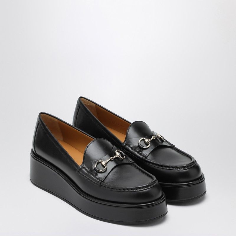 Gucci Gucci Black Loafer With Platform And Horsebitt Size US 5.5 / IT 35.5 - 1 Thumbnail