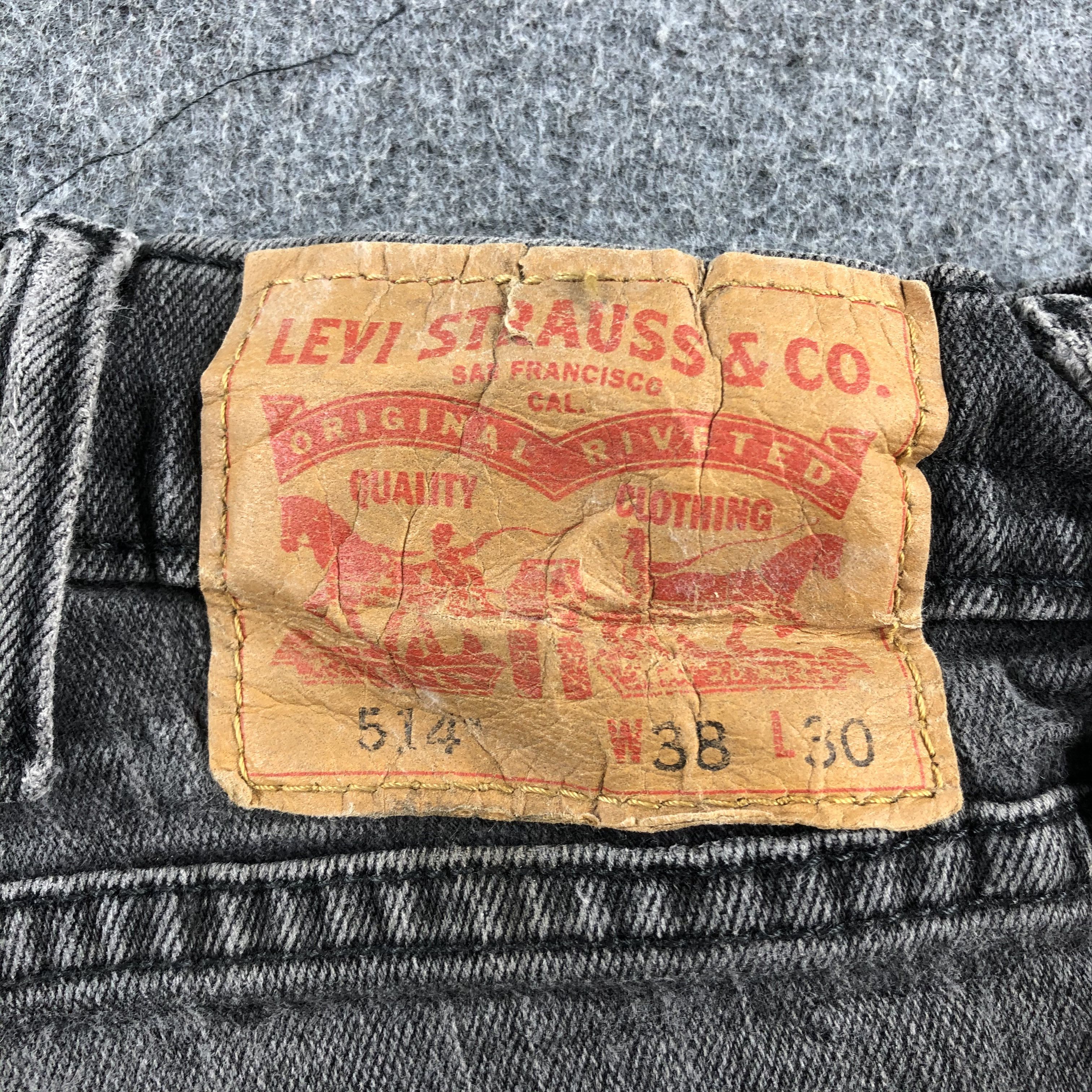 Levi's Vintage Faded Black Levis 514 Jeans-J2380 Size US 36 / EU 52 - 5 Thumbnail