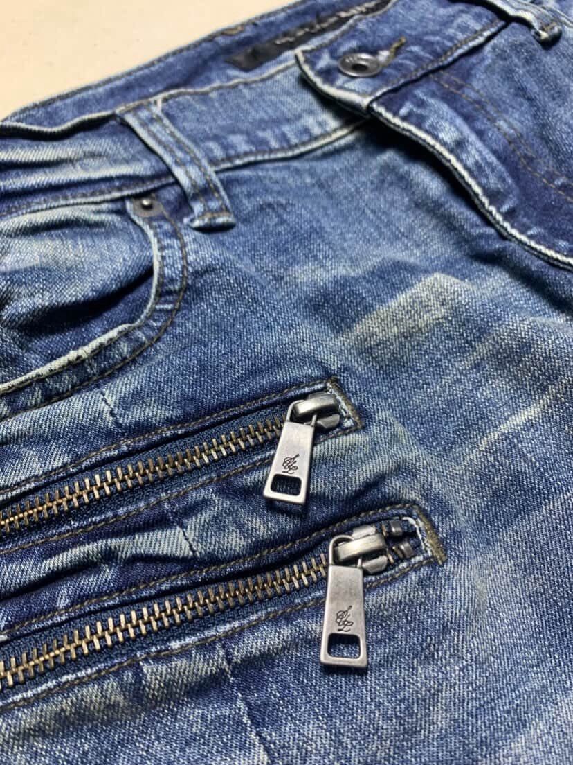 Balmain 00s Schussel Biker denim /kadoya /balmain style Size US 29 - 5 Thumbnail