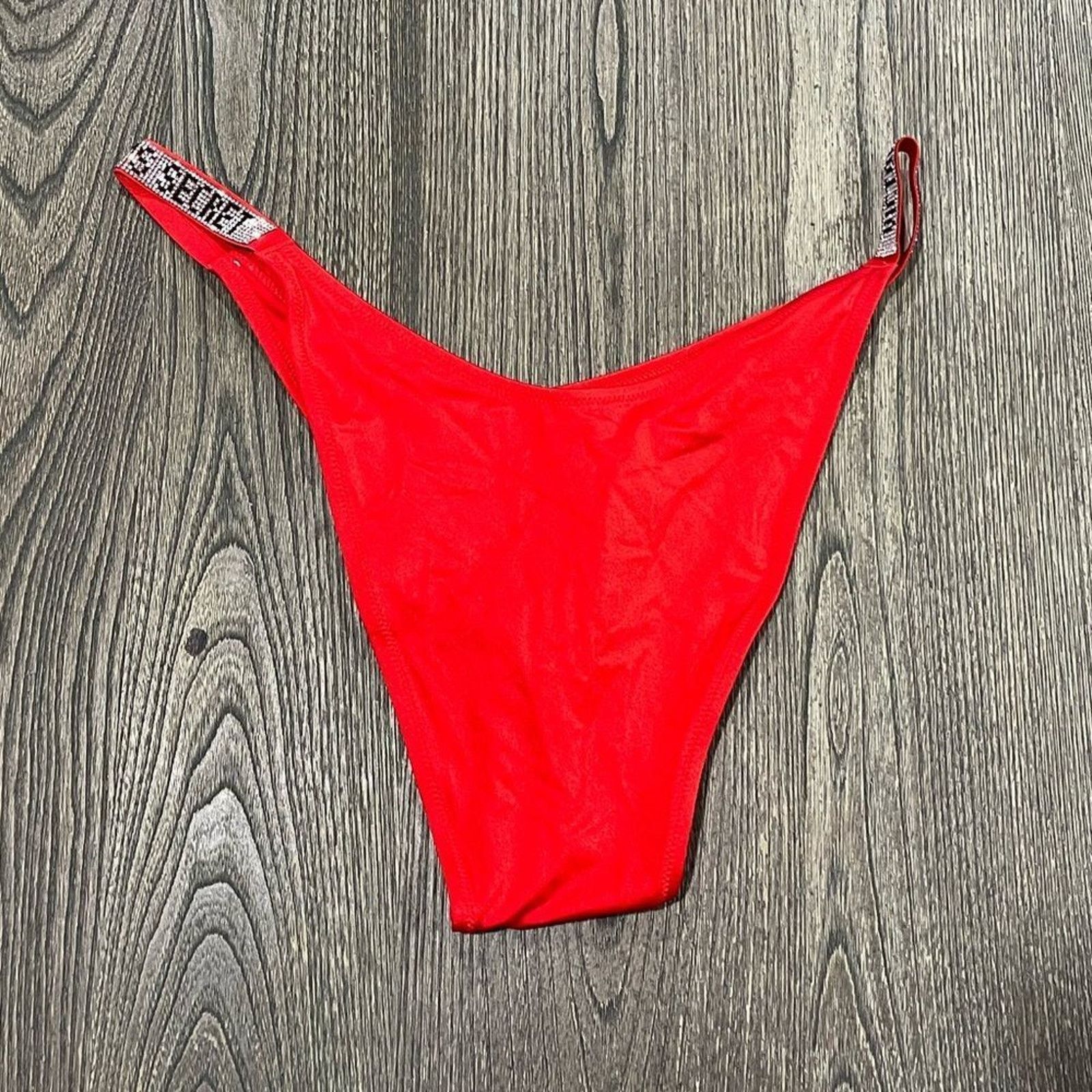 Victoria's Secret NWOT Victoria’s Secret Sexy Strap Brazilian Panty Red XXL Size ONE SIZE - 4 Thumbnail