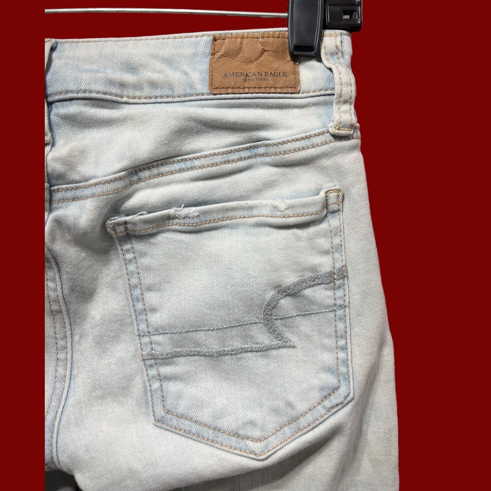 Other American Eagle - Women's Stretch Mid-Rise Skinny Jeans Distr Size 24" / US 00 / IT 34 - 10 Thumbnail