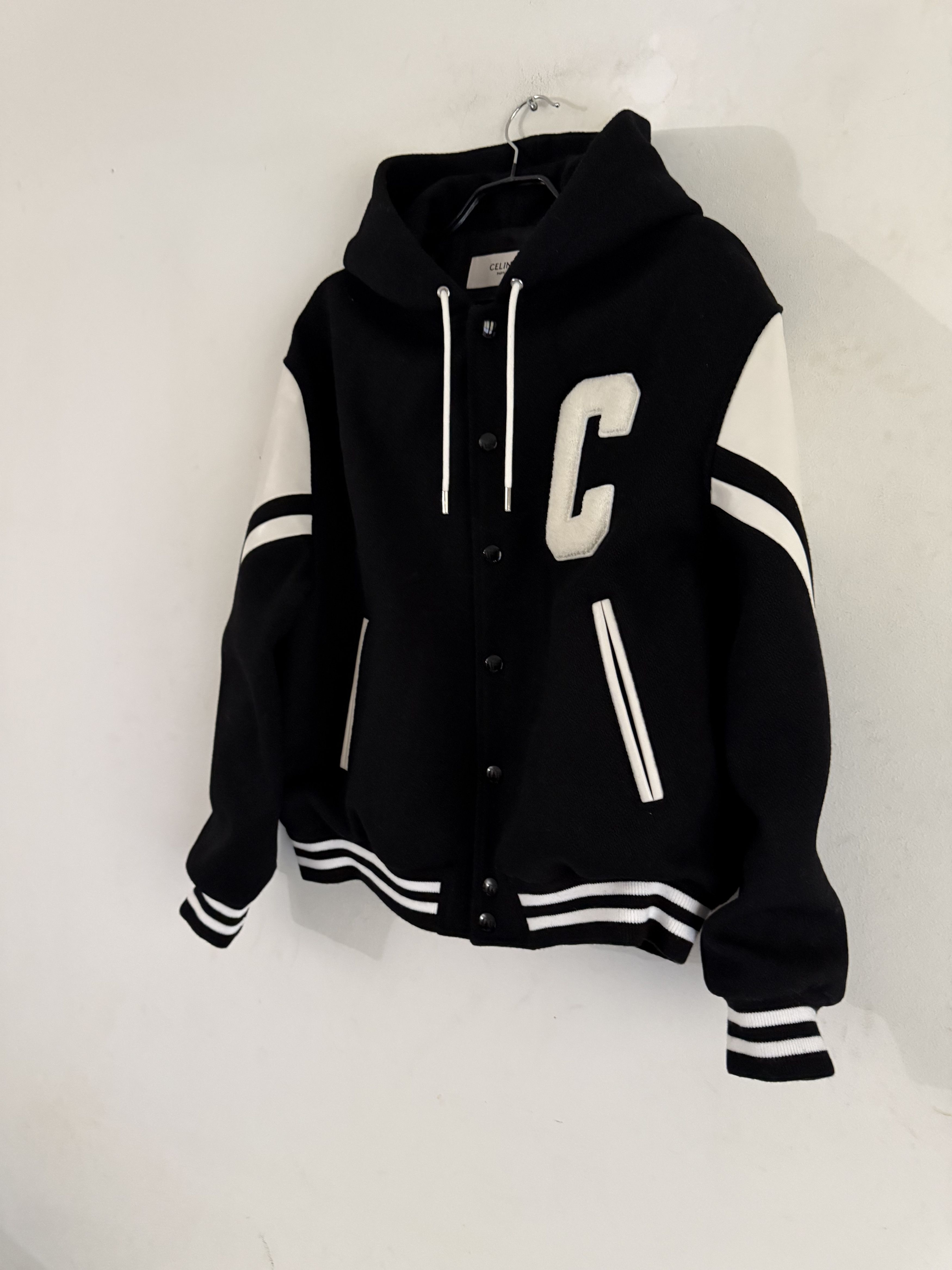 Celine Leather and Wool Hooded Teddy Bomber Size US L / EU 52-54 / 3 - 7 Thumbnail