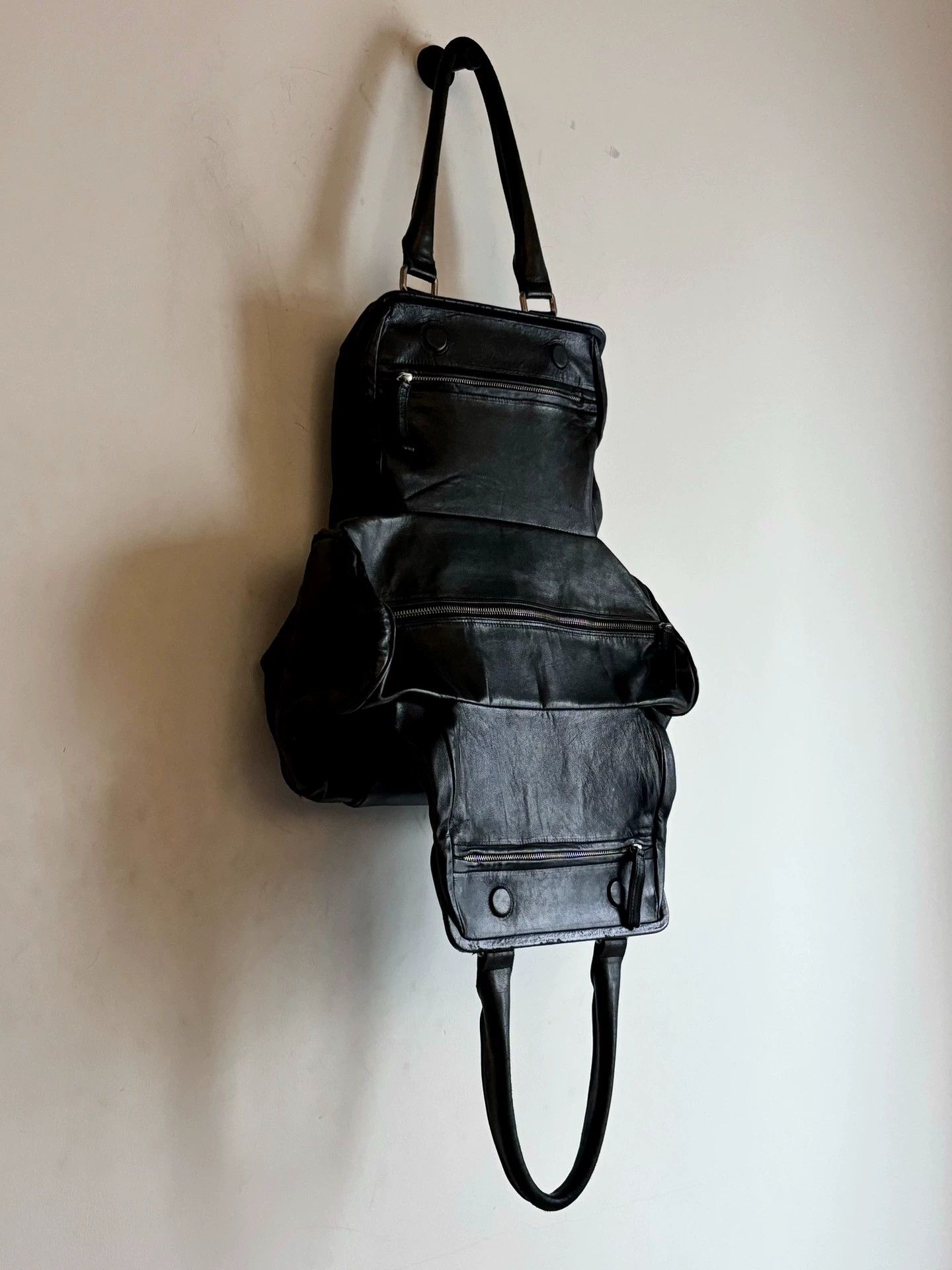 Maison Margiela Maison Margiela 2009 Overlapping Leather Tote Size ONE SIZE - 4 Thumbnail