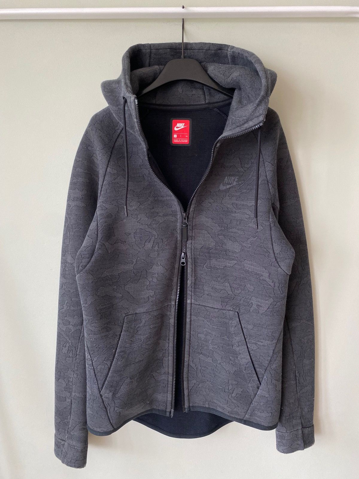 Nike Nike Tech Fleece Jacquard Zip Hoodie In Camo Grey NSW Size US S / EU 44-46 / 1 - 2 Thumbnail