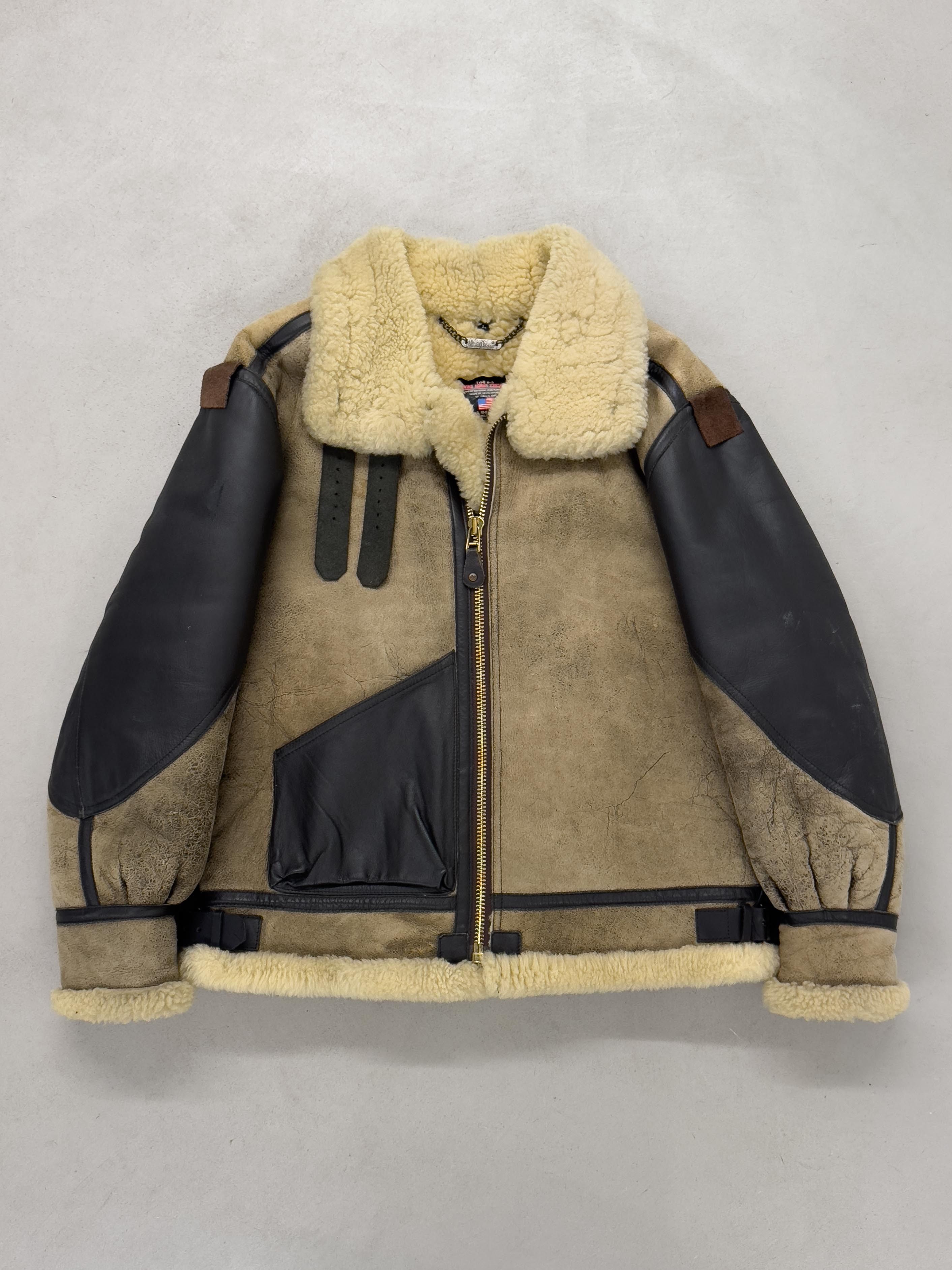 Japanese Brand Wind Armor WWII Type B-3 Mouton Shearling Jacket Size US M / EU 48-50 / 2 - 1 Thumbnail