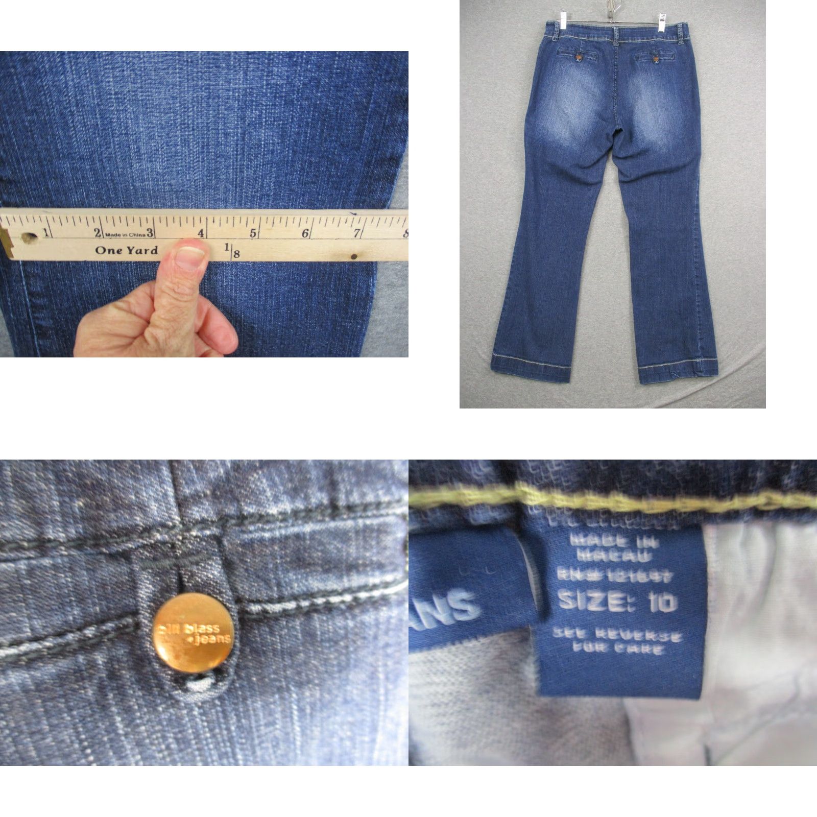 Bill Blass VINTAGE Bill Blass Jeans Flared Bootcut Stretch 10 Women's Comfort Regular Blue Denim 5-Pocket Mens? Girls? Size 32" / US 10 / IT 46 - 8 Thumbnail