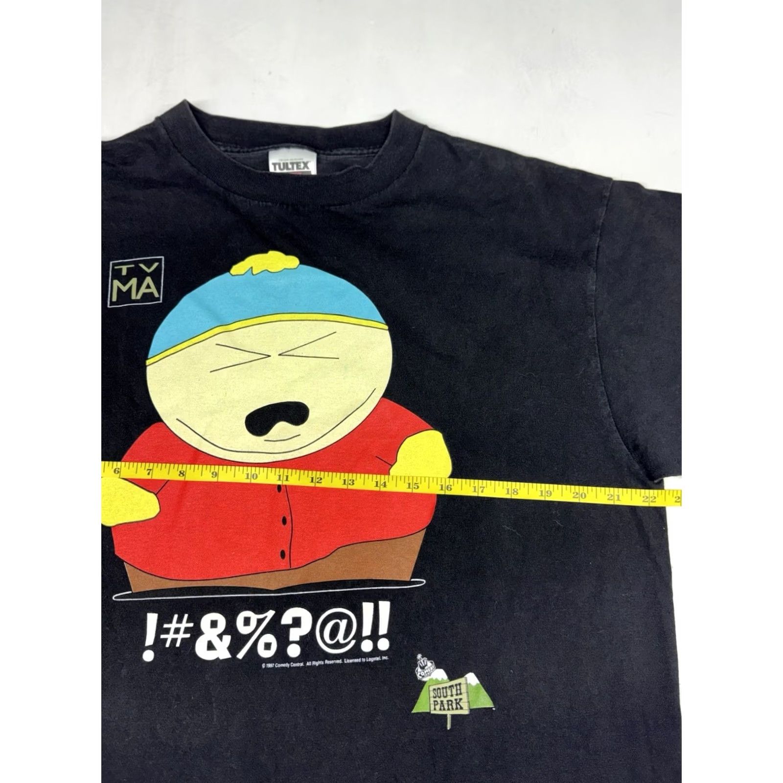 Tultex VINTAGE South Park 1997 Comedy Central Black T Shirt Cartman Mens XL Tultex Shirt Size US XL / EU 56 / 4 - 5 Thumbnail