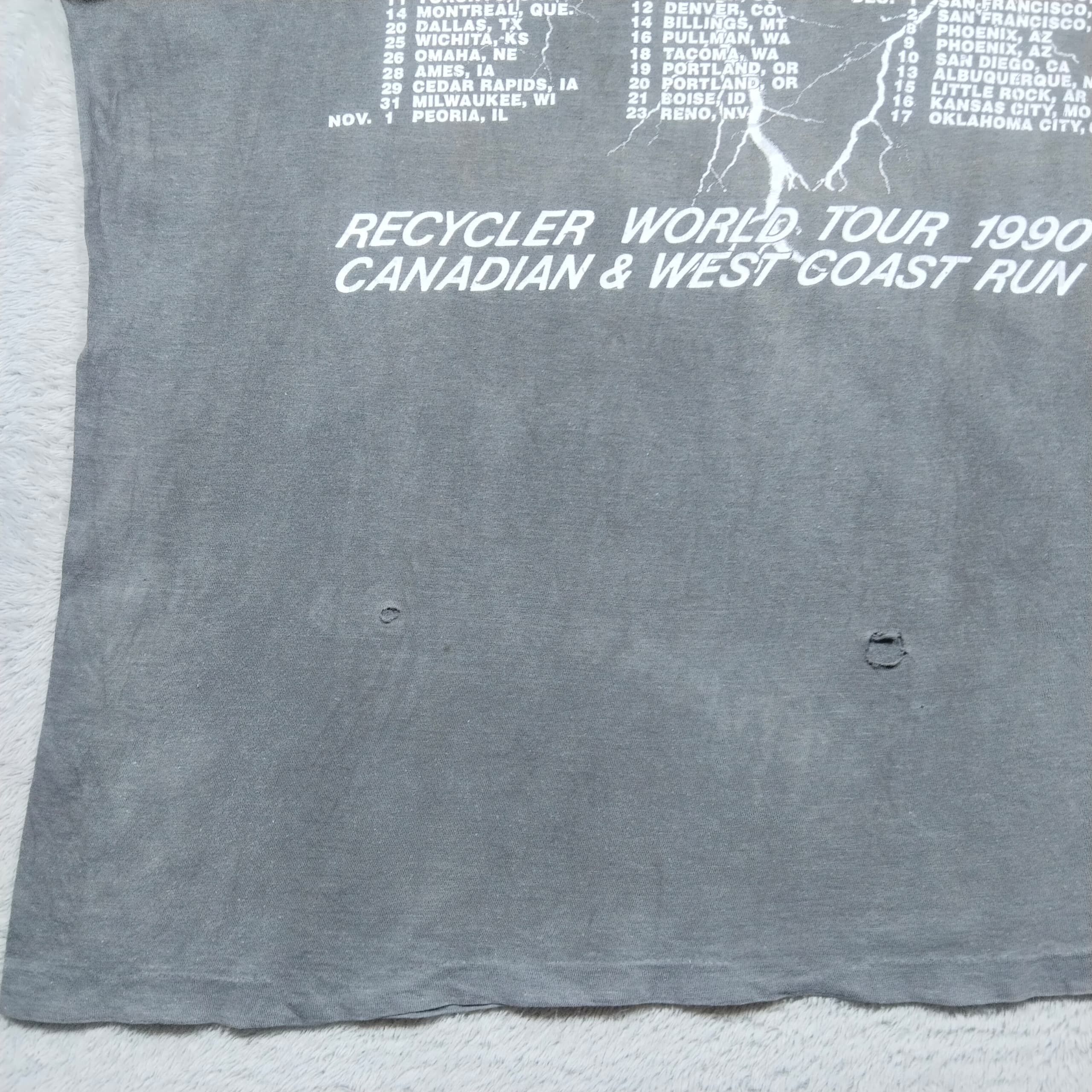 Band Tees × Vintage VINTAGE TRASHED ZZ TOP RECYCLER WORLD TOUR 1990 T SHIRT Size US XL / EU 56 / 4 - 10 Thumbnail