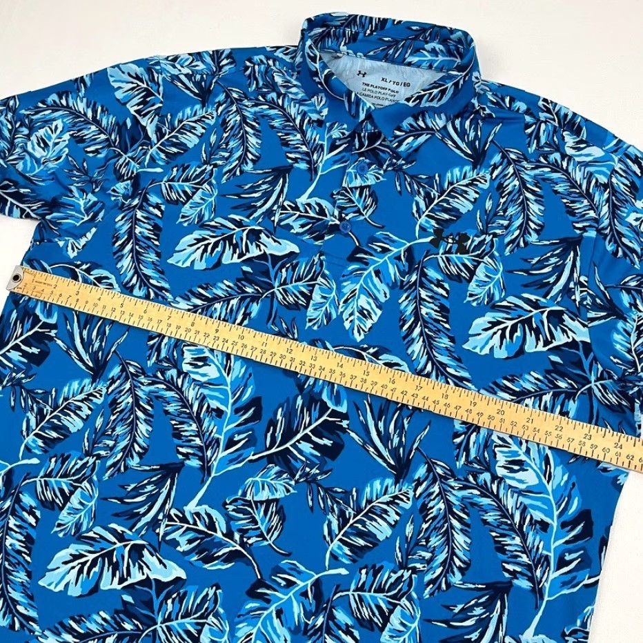 Under Armour Under Armour Playoff 2.0 Polo Shirt Men XL Blue Floral Hawaiian Active Golf Prep Polo Size US XL / EU 56 / 4 - 6 Thumbnail
