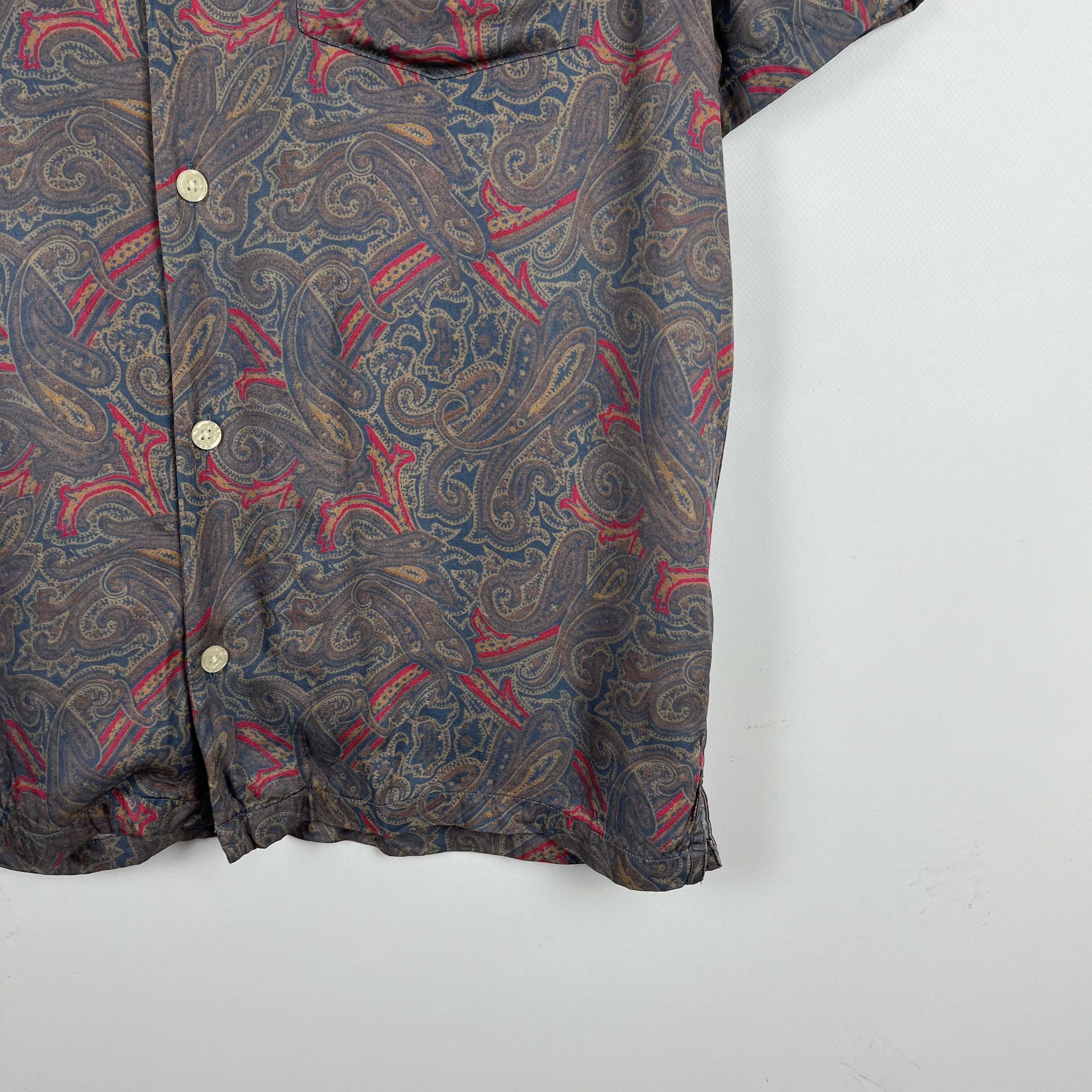 Allsaints AllSaints Oslo Paisley Crazy Art SS Button Up Shirt Size US XS / EU 42 / 0 - 3 Thumbnail