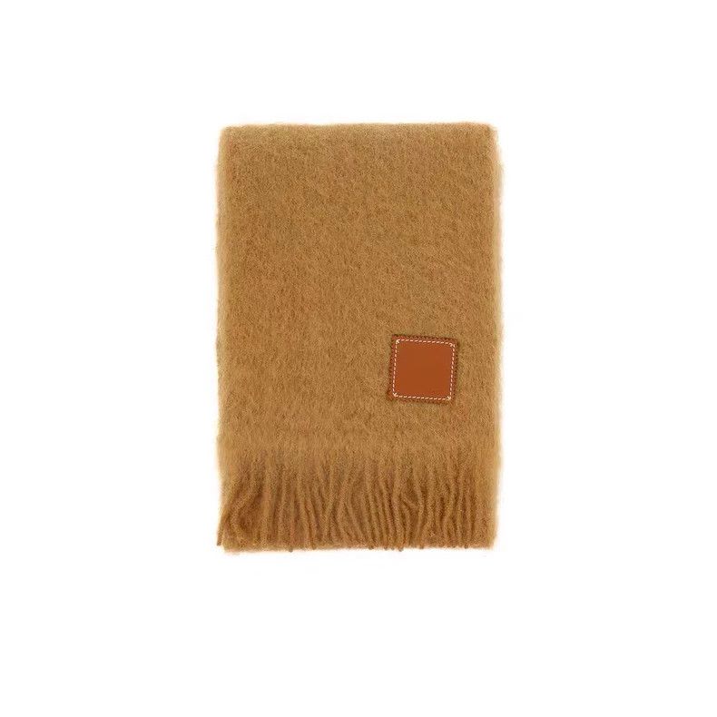 Loewe LOEWE Wool and horsehair mixed fringe scarf Size ONE SIZE - 2 Thumbnail