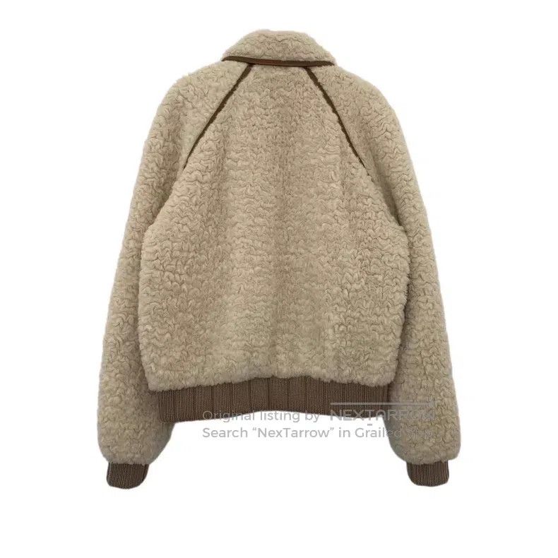Fendi Fendi Khaki Teddy Alpaca Wool Notched Collar Zip-Up Long S Size US M / EU 48-50 / 2 - 2 Thumbnail
