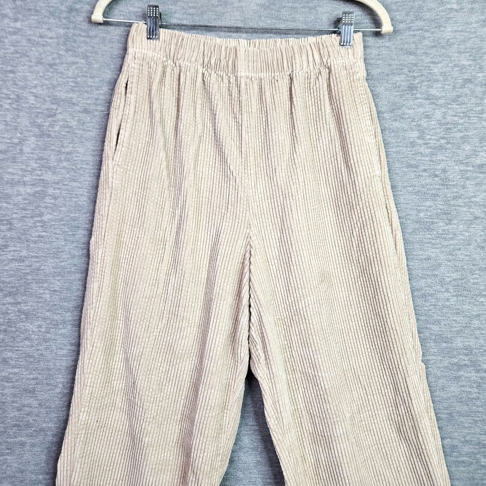 Vintage American Vintage Women's Ivory Pockets Corduroy Straight Leg Pants XS Size 26" / US 2 / IT 38 - 3 Thumbnail