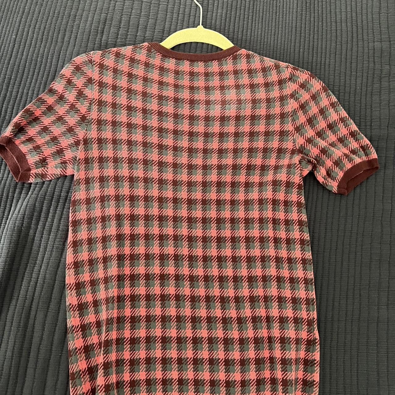 Ann Taylor Pink Plaid Short Sleeve Sweater Size XS / US 0-2 / IT 36-38 - 3 Thumbnail