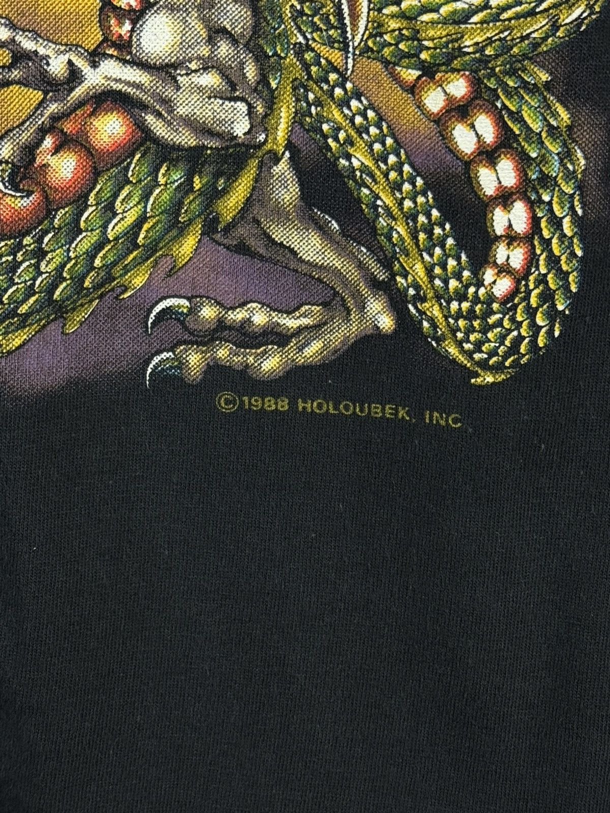 Harley Davidson 80s Harley Davidson 1988 Eagle Dragon Holoubek Florida Tee L Size US L / EU 52-54 / 3 - 3 Thumbnail