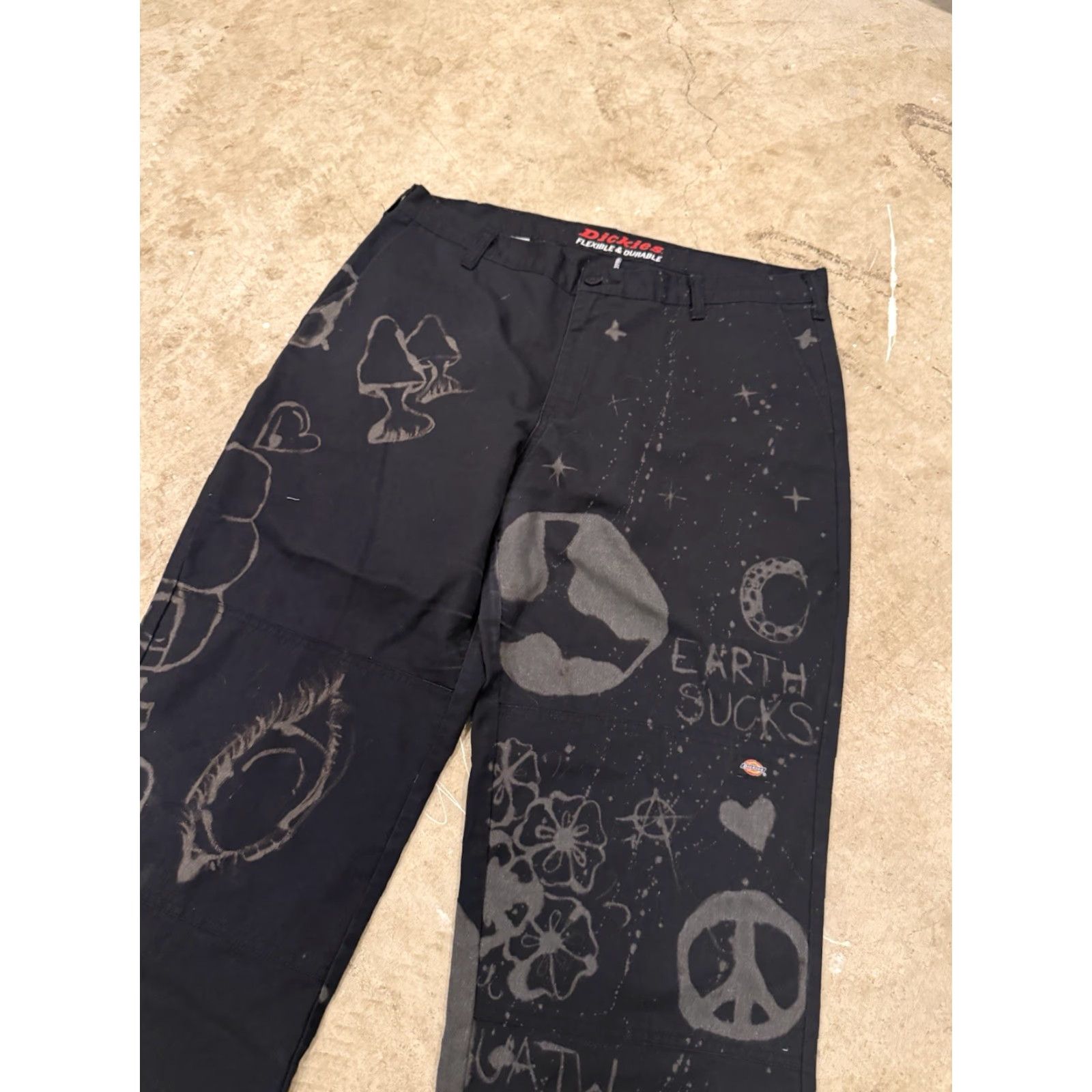Dickies Dickies Pants Mens 38x30 Black CUSTOMIZED Paint Splatter Size US 38 / EU 54 - 4 Thumbnail