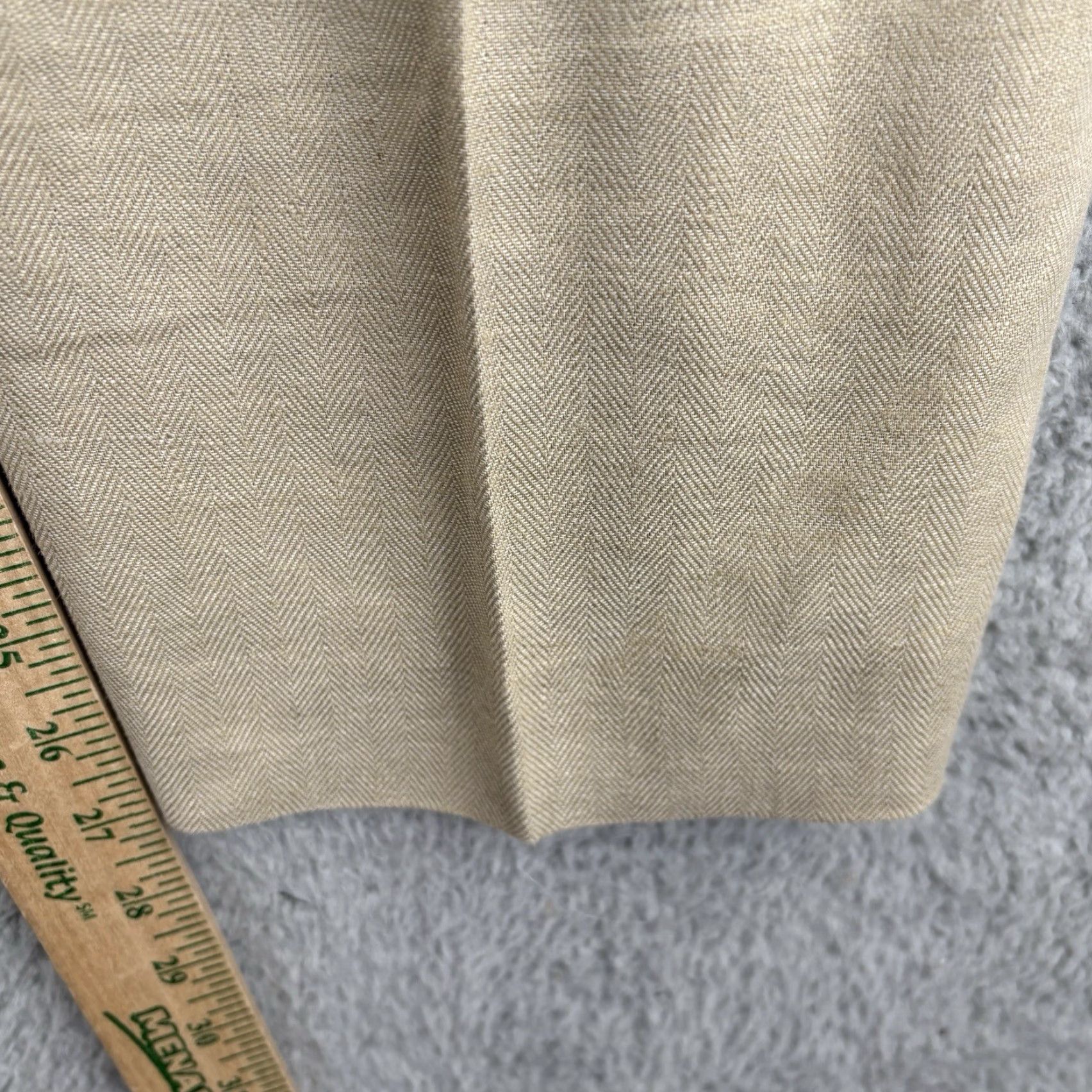 Tommy Bahama Tommy Bahama Pants Mens 38x27 Beige Latigo Beach Linen Blend Flat Front Hemmed Chino Relaxed Style Size US 38 / EU 54 - 5 Thumbnail