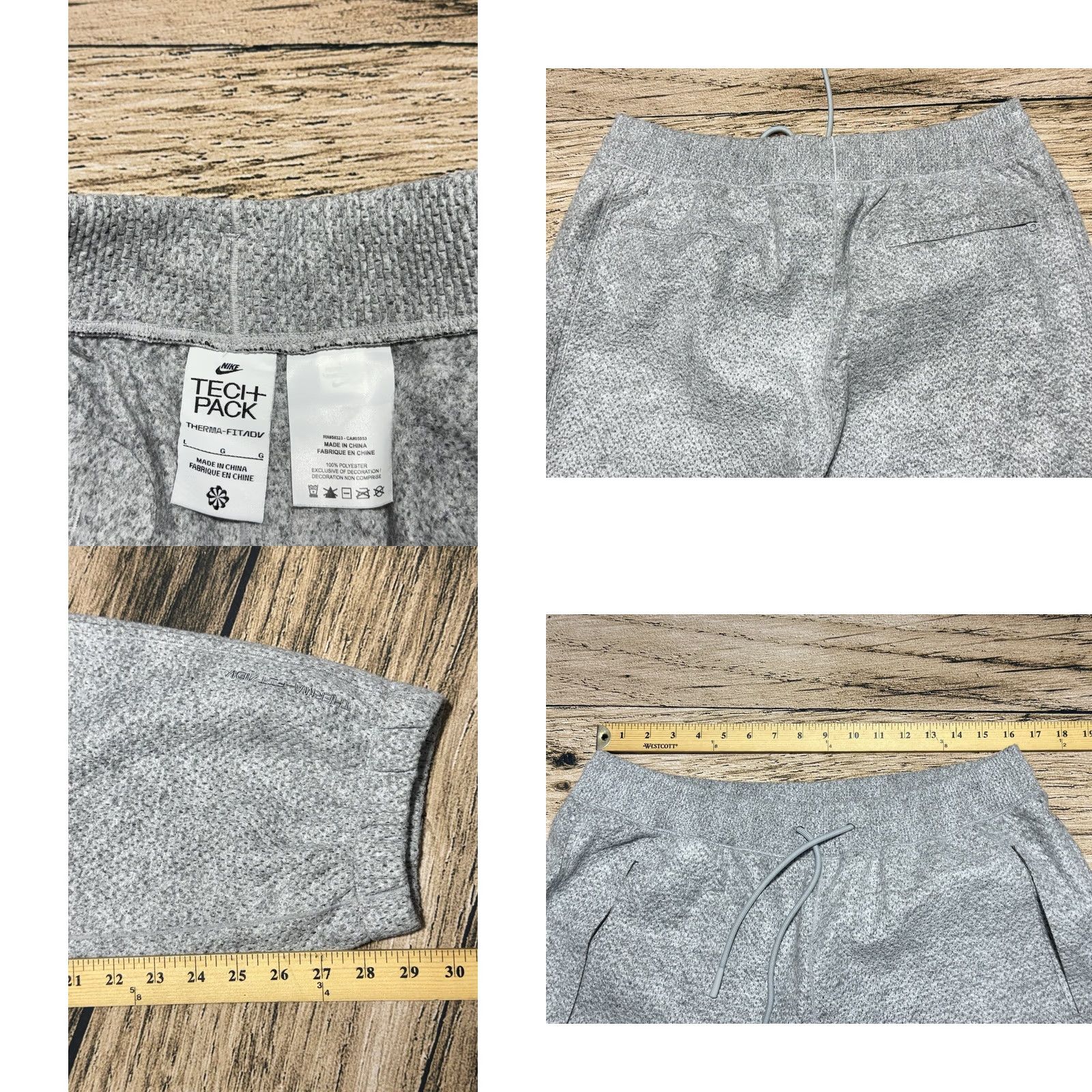 Nike Nike Forward Therma-Fit ADV Tech Pack Pants Mens Large Gray Jogger Size US 33 - 8 Thumbnail