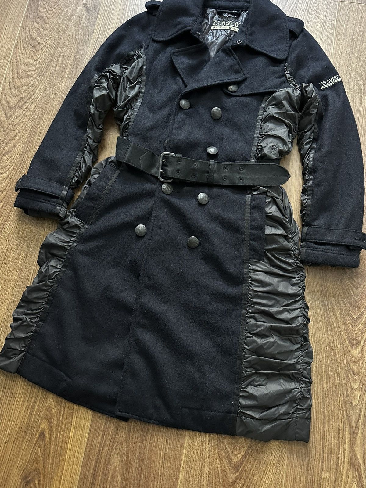Marithe + Francois Girbaud × Vintage Marithe Francois Girbaud Closed Avantgarde Nylon Trench Coat Size M / US 6-8 / IT 42-44 - 3 Thumbnail