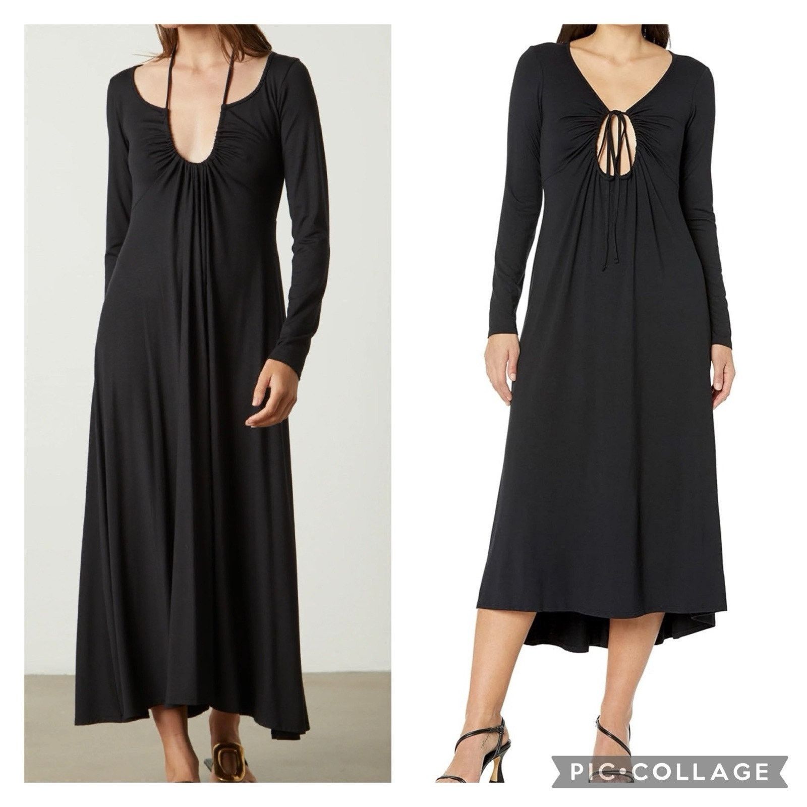 Other VELVET By Graham & Spencer Long Modal Jersey Dress Black L Size L / US 10 / IT 46 - 1 Thumbnail