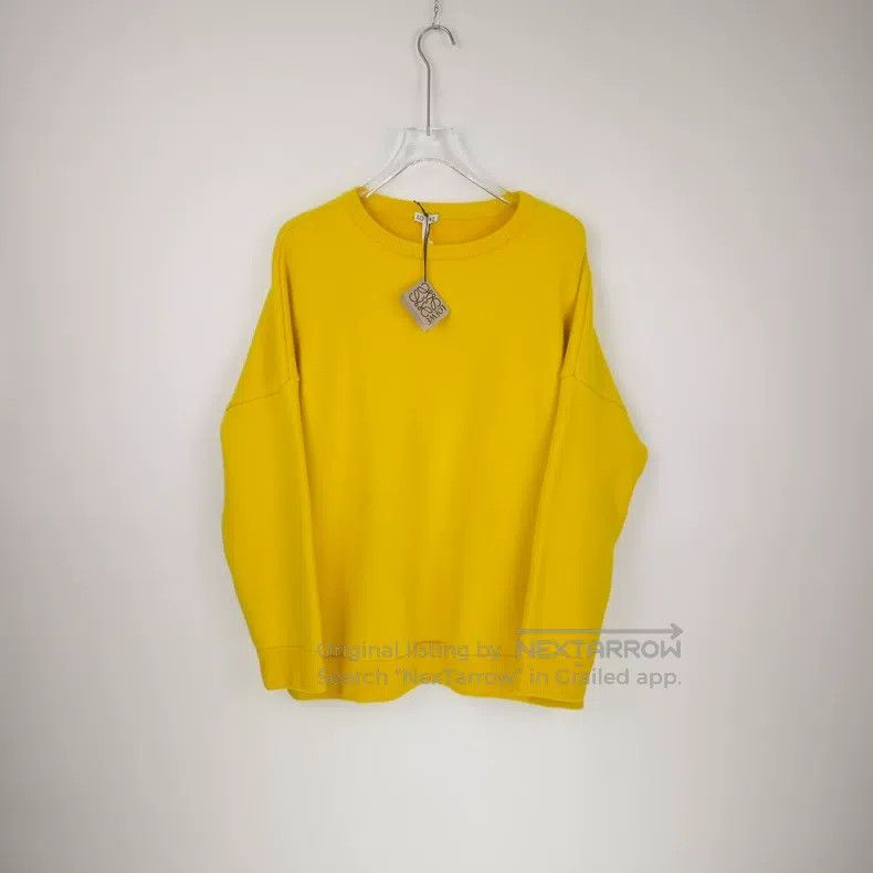 Loewe Loewe Yellow Classic Embroidered Logo Cashmere Sweater Size XS / US 0-2 / IT 36-38 - 3 Thumbnail