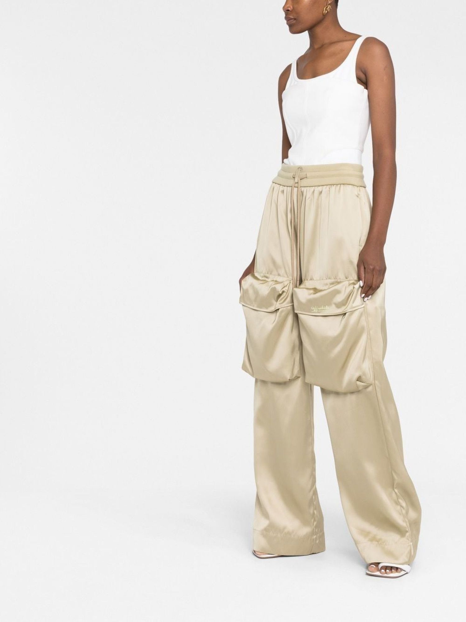Off-White o1gr1nt1124 Duchesse Cargo Pant in Gold Size 25" / US 0 / IT 36 - 4 Thumbnail