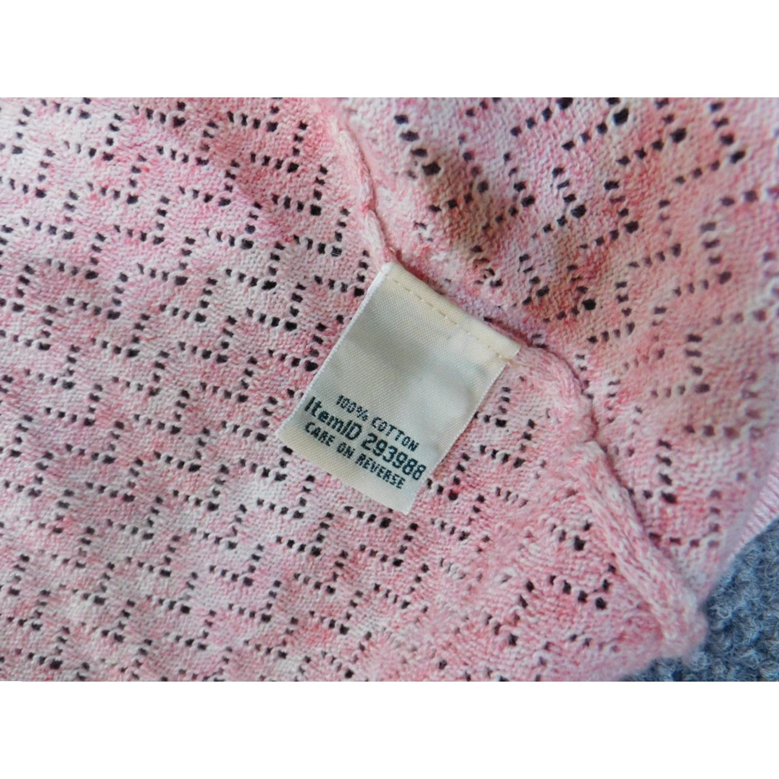 Vintage LL Bean Cardigan Sweater Womens L Pink Open Knit Cotton Crew Neck Long Sleeve Size L / US 10 / IT 46 - 7 Thumbnail