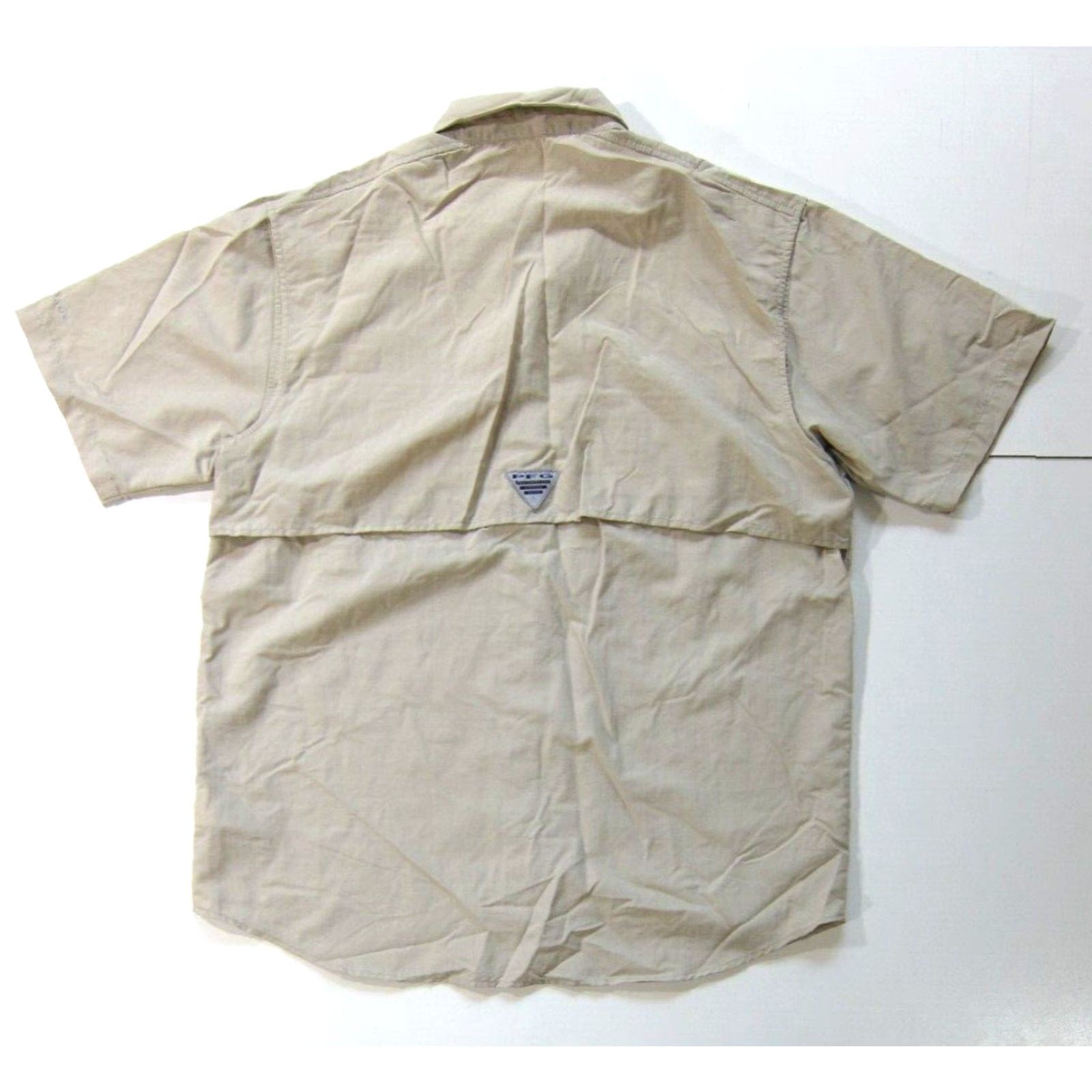 Vintage Columbia Lightweight Nylon Beige Pocket Vented Button Down Short Sleeve Shirt Men L Size US L / EU 52-54 / 3 - 2 Thumbnail