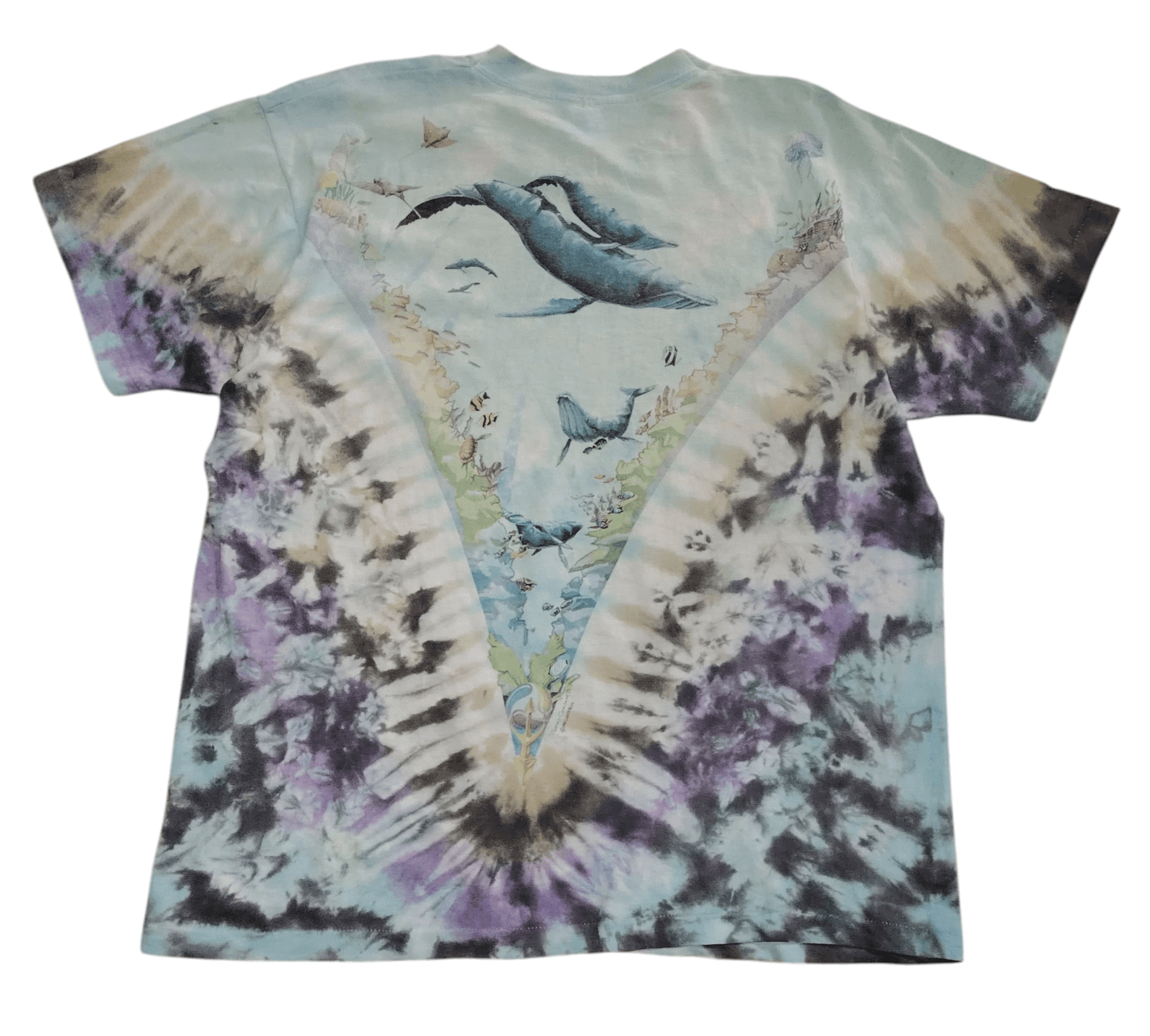 Liquid Blue Vintage 90s Liquid Blue John Connell "Ocean" tie-dye t-shirt Size US XL / EU 56 / 4 - 2 Thumbnail