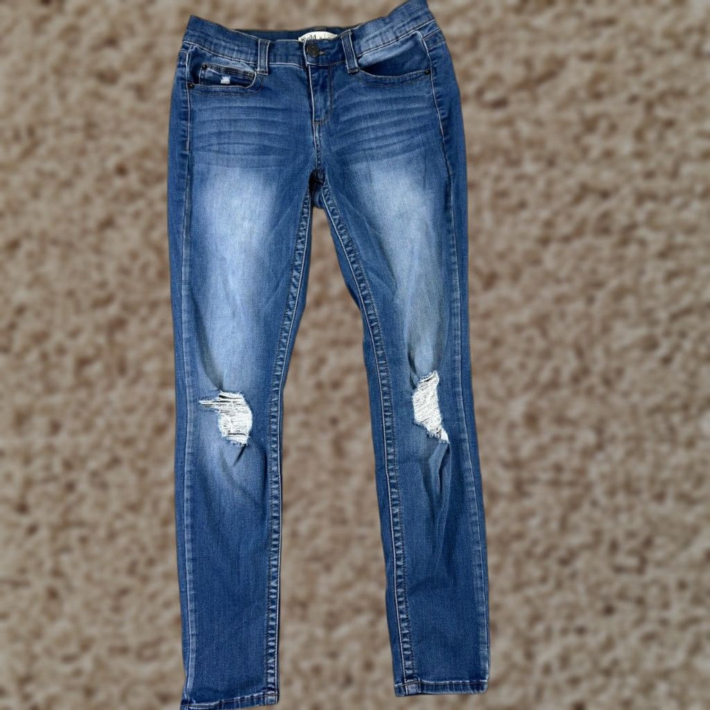 Vintage Vintage Mudd Women's Skinny Jeans 27x29 Blue Denim High Rise Stretch Cotton Winter Fashion Size 30" / US 8 / IT 44 - 1 Thumbnail
