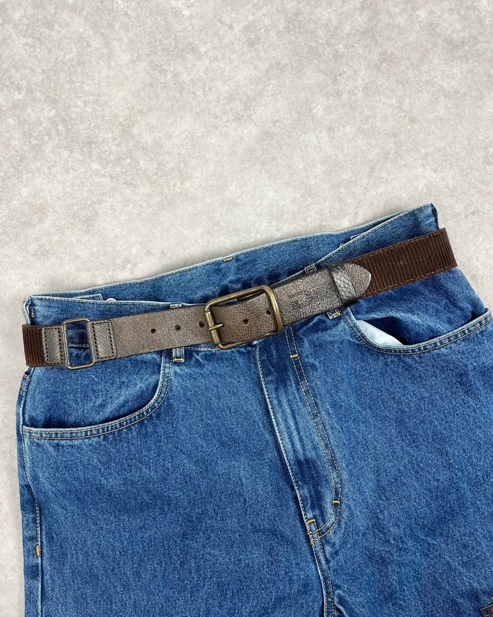 Dolce & Gabbana 2000s Dolce & Gabbana Brown Hybrid Leather Military Belt Size ONE SIZE - 1 Thumbnail