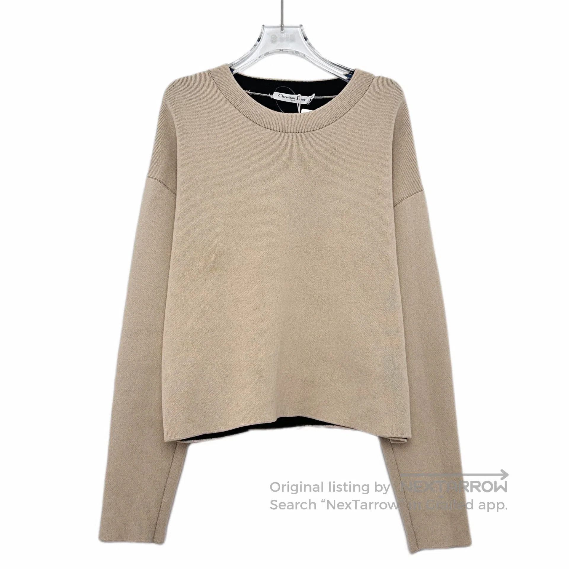 Dior Dior Light brown cashmere round-neck long-sleeved knitted Size XS / US 0-2 / IT 36-38 - 1 Thumbnail