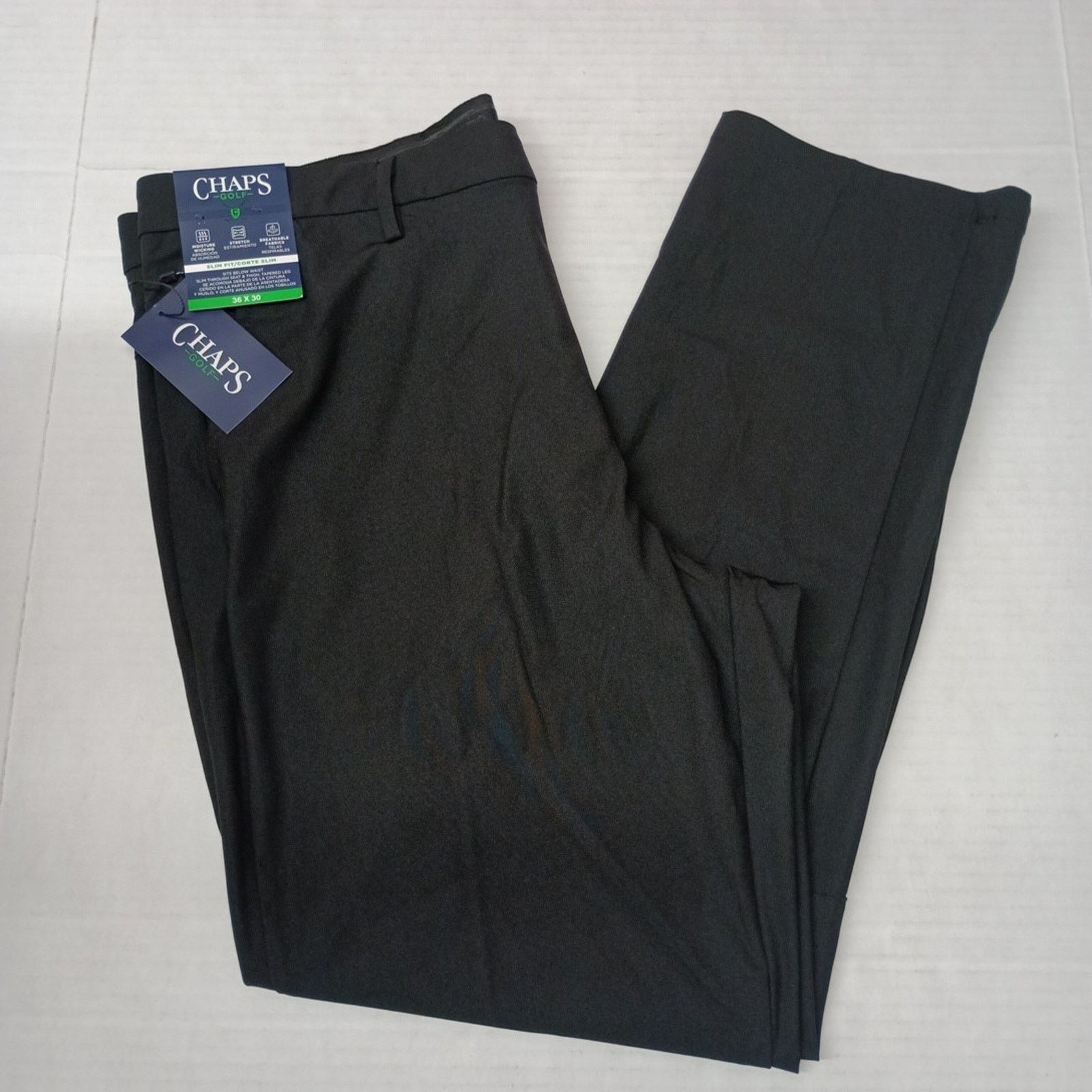 Chaps Chaps Golf Slim Fit Pants Mens 36x30 Black Stretch Waistband Size US 36 / EU 52 - 1 Thumbnail