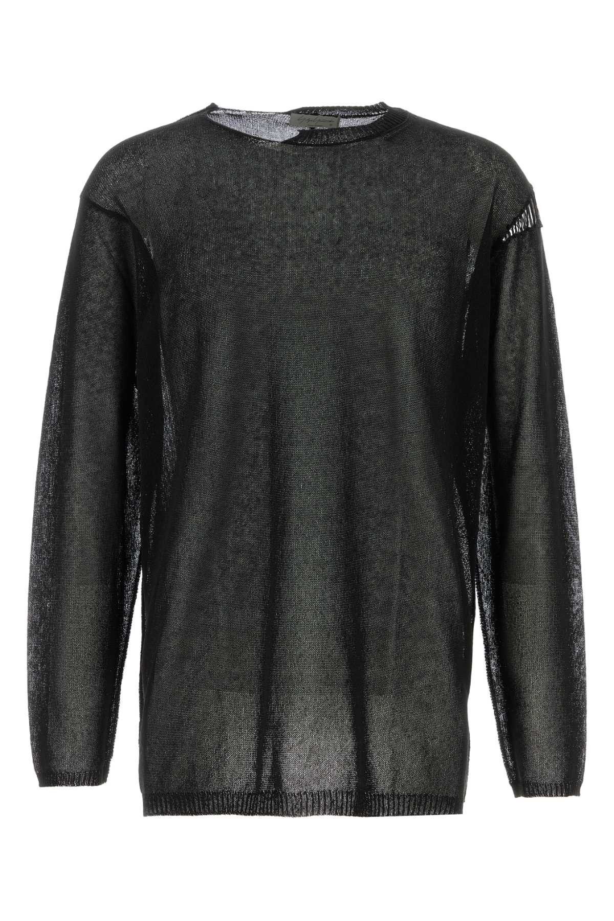 Yohji Yamamoto Black Cotton And Polyester Sweater Size US L / EU 52-54 / 3 - 1 Thumbnail