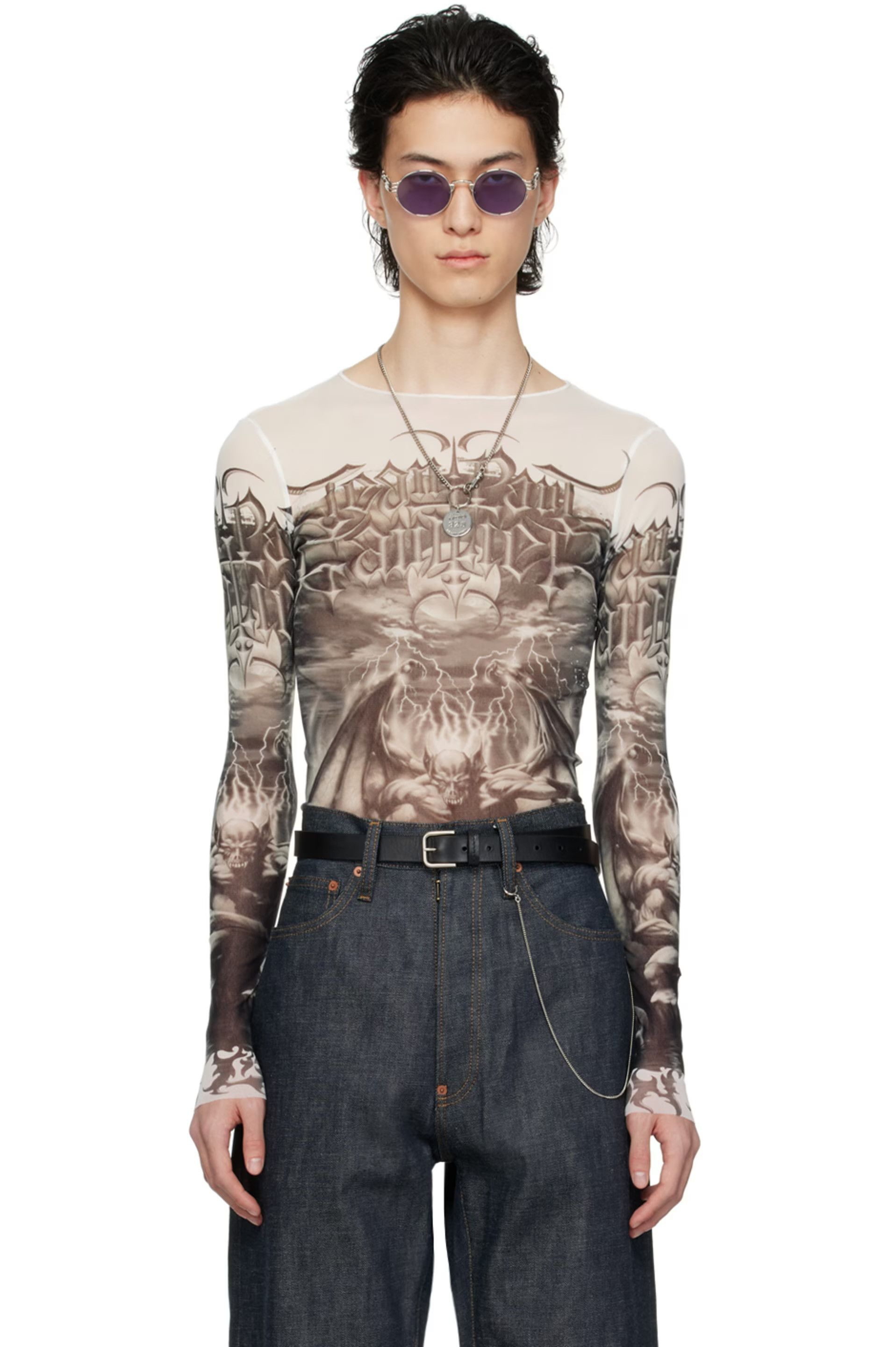 Jean Paul Gaultier JEAN PAUL GAULTIER 'The Diablo' Long Sleeve T-Shirt Size US XL / EU 56 / 4 - 9 Thumbnail