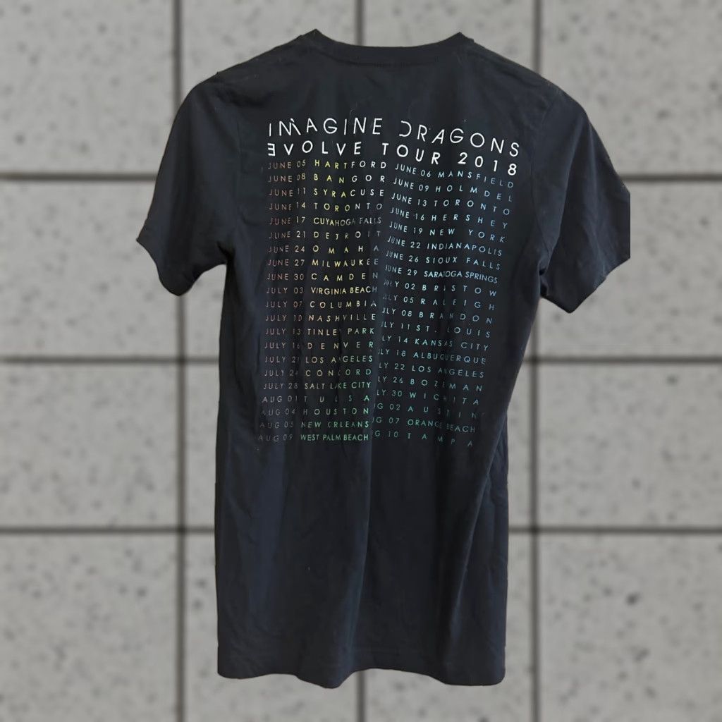 Vintage Imagine Dragons Evolve Tour 2018 SS Graphic T-Shirt Black Size-S Small Men Shirt Size US S / EU 44-46 / 1 - 1 Thumbnail