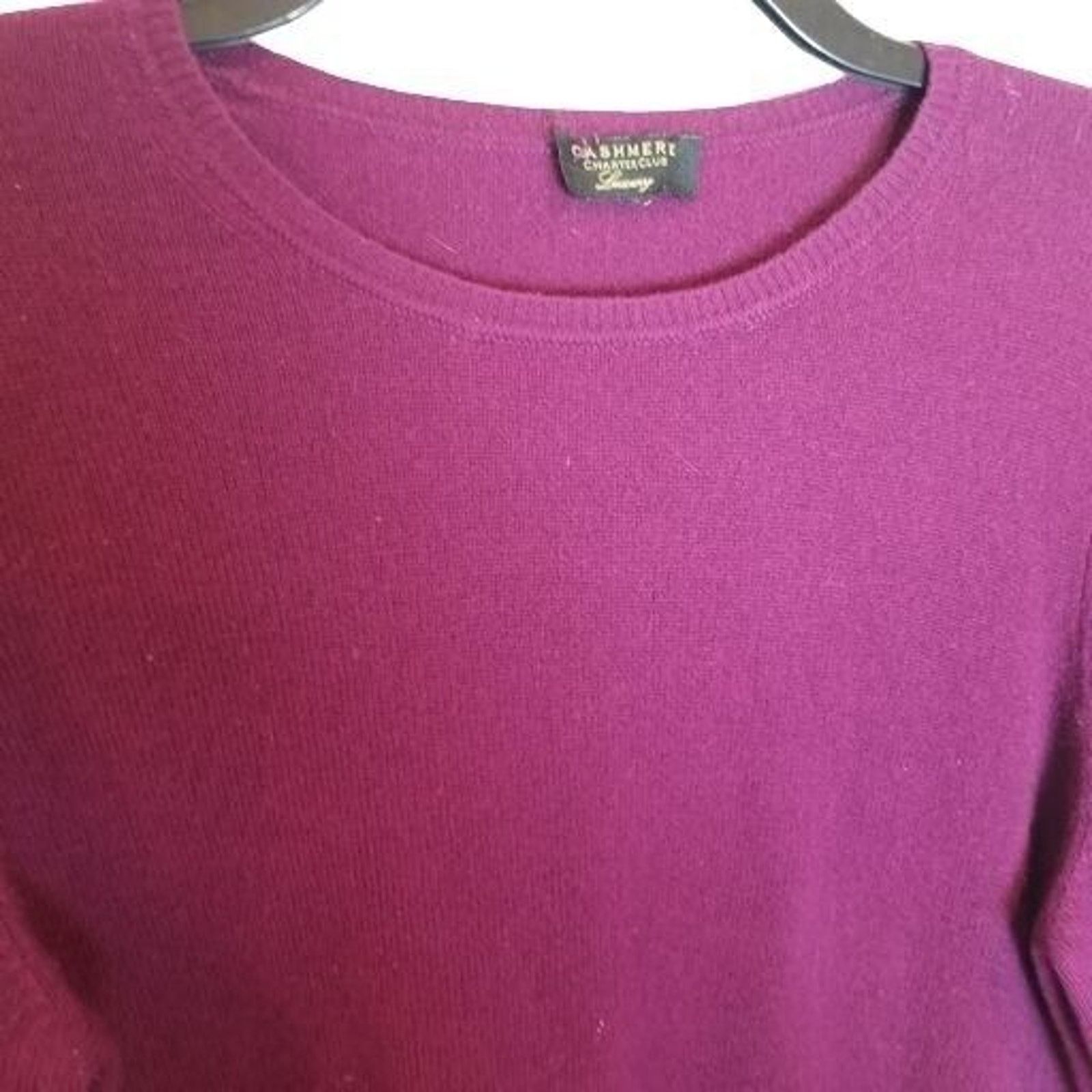 Class Club Charter Club Womens Cashmere Sweater Sz M Classic Preppy Ivy Size M / US 6-8 / IT 42-44 - 2 Thumbnail