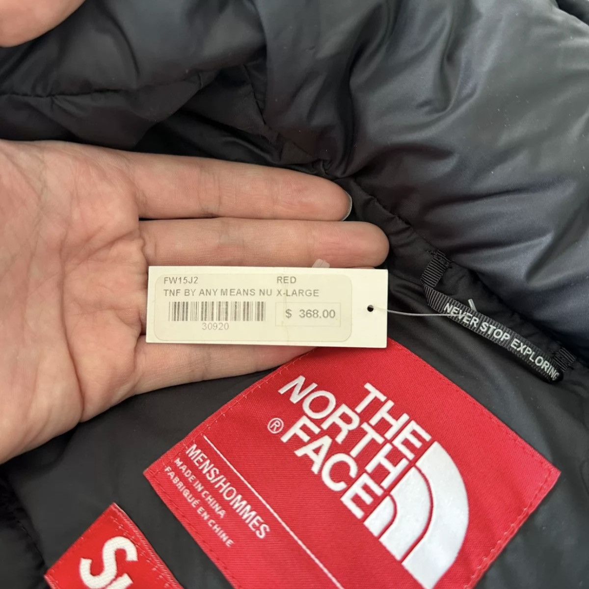 Supreme × The North Face Supreme tnf north face red bamn by any means nuptse jacket Size US XL / EU 56 / 4 - 8 Thumbnail