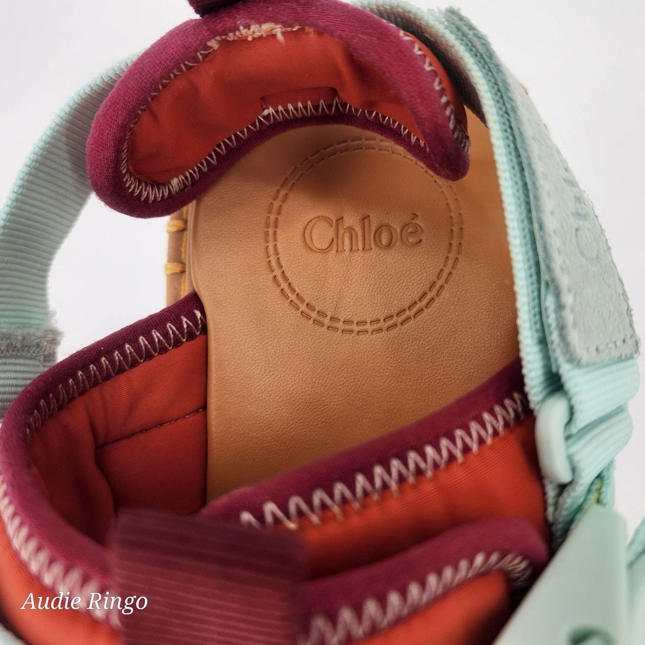 Chloe Chloé Lilli Multi-Strap Platform Sandals Orange/Teal EU 38 Size US 8 / IT 38 - 21 Thumbnail