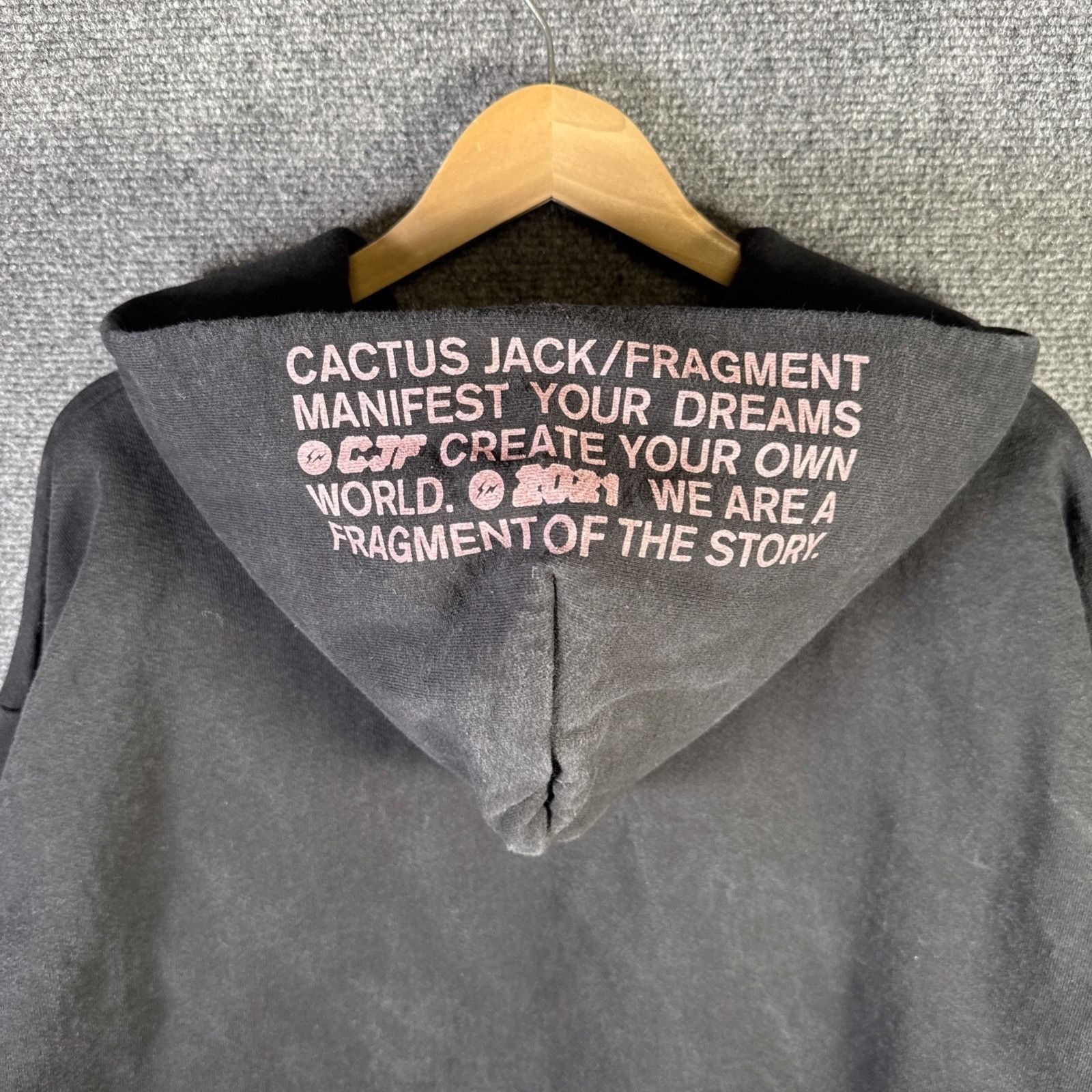 Travis Scott Cactus Jack X Fragment Hoodie Mens 2XL Black Zip Up Surge Size US XXL / EU 58 / 5 - 7 Thumbnail