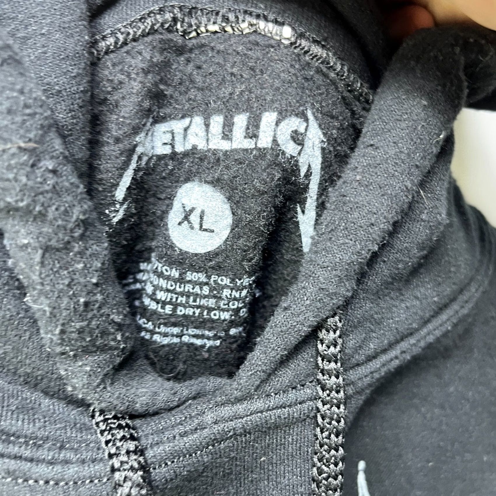 Vintage VINTAGE Metallica Hoodie XL Black 90s Skull Red Shattered Glass Hooded Size US XL / EU 56 / 4 - 5 Thumbnail