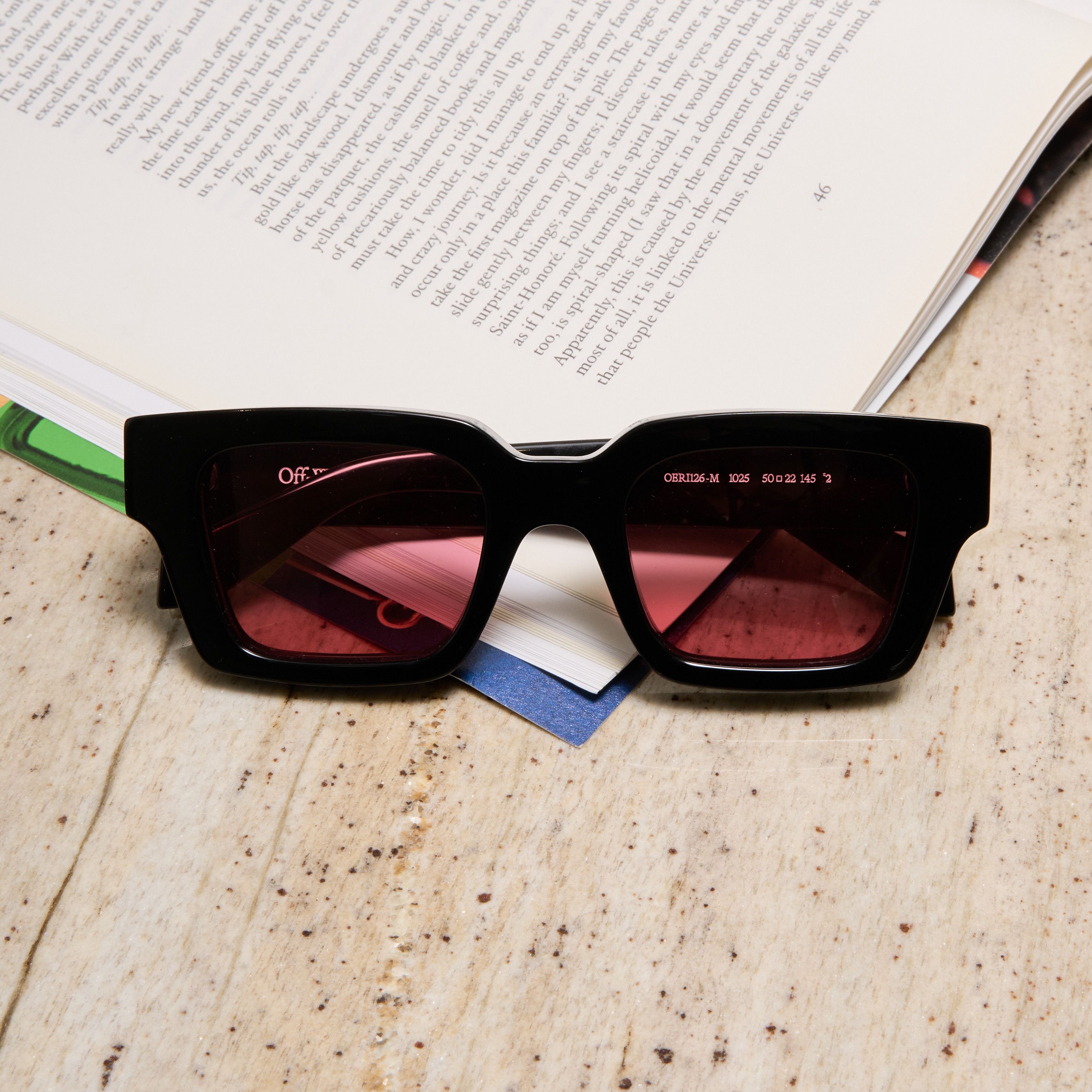 Off-White OFF WHITE Virgil Sunglasses BLACK/PINK Size ONE SIZE - 2 Thumbnail